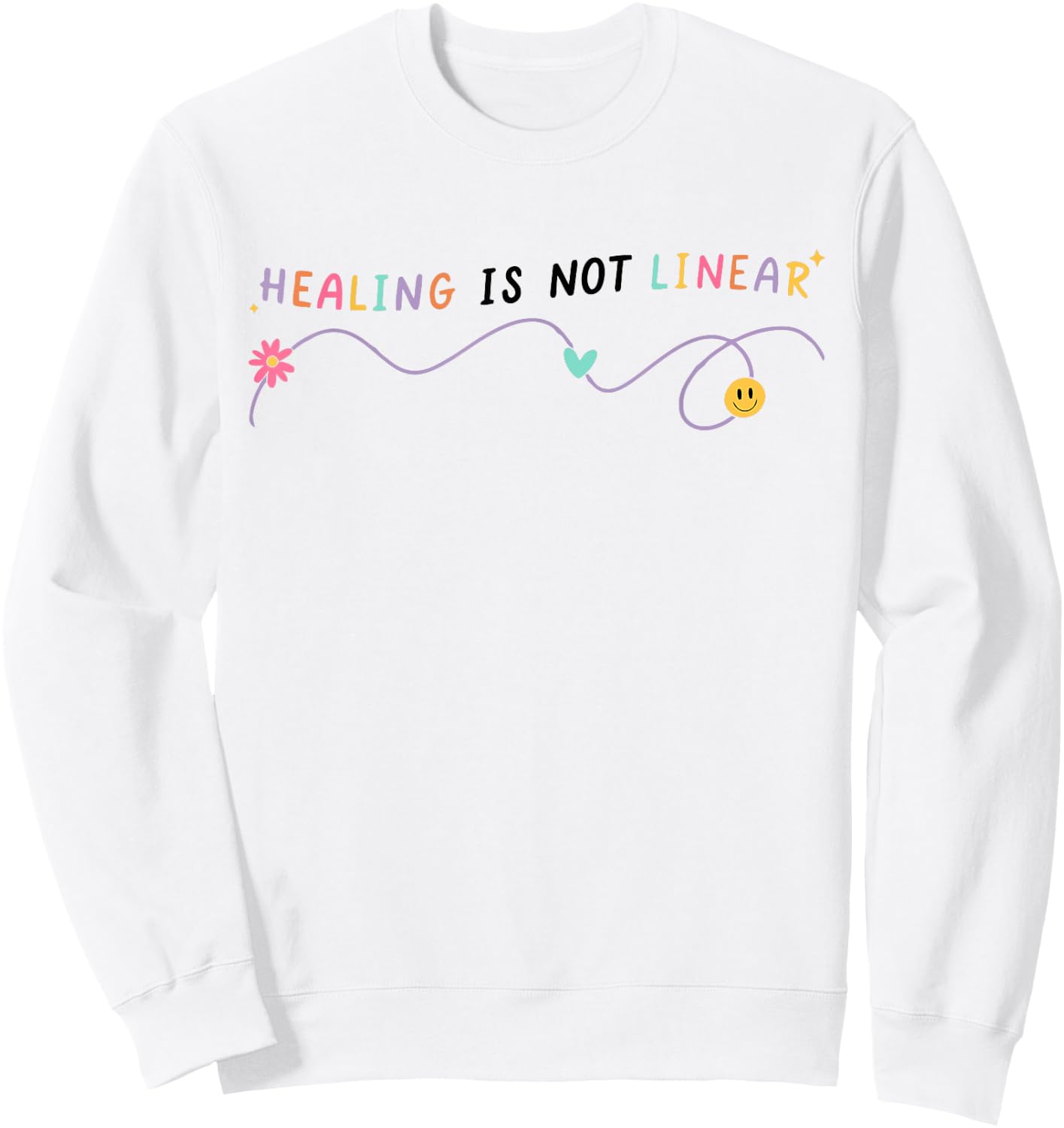 Healing Is Not Linear Sweatshirt - Sweatshirt | White