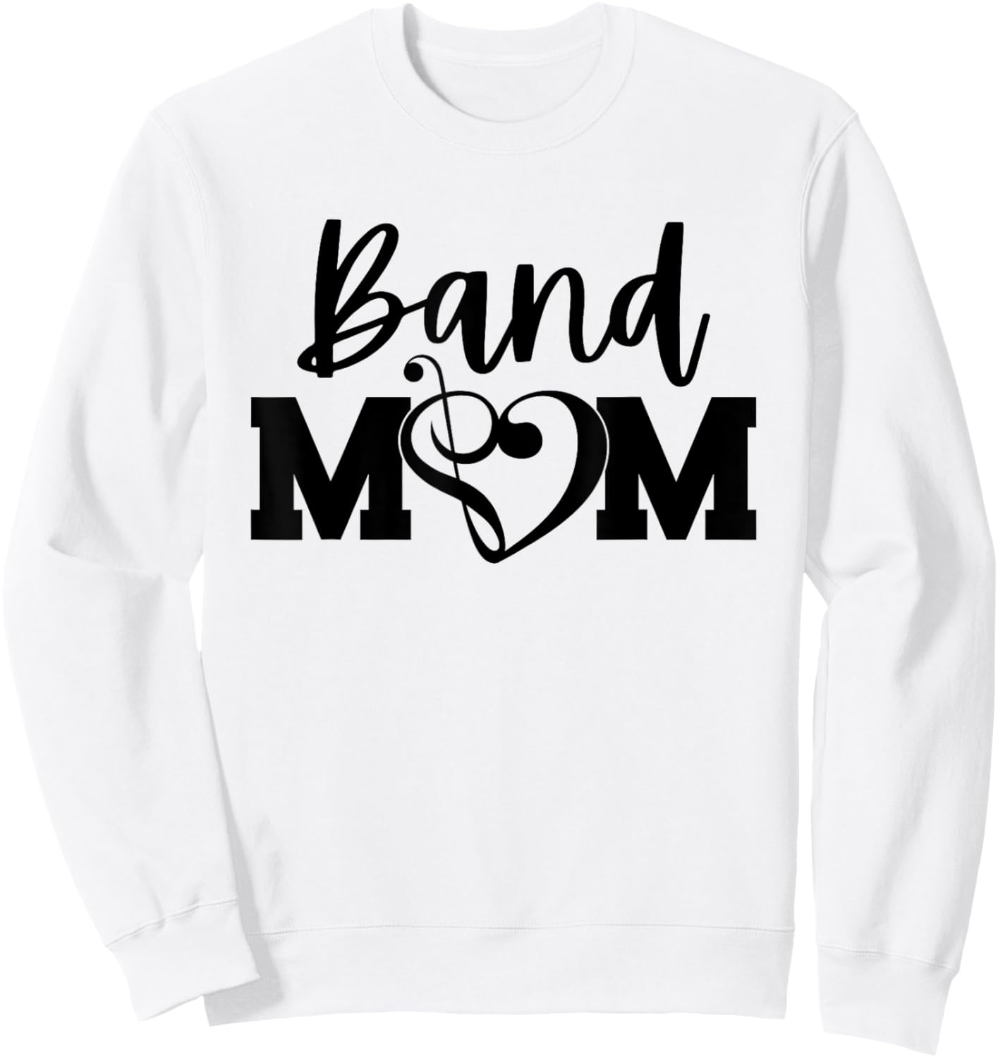 Band Mom Proud Band Mom Musical Marching Band Trumpet Sweatshirt - Sweatshirt | White