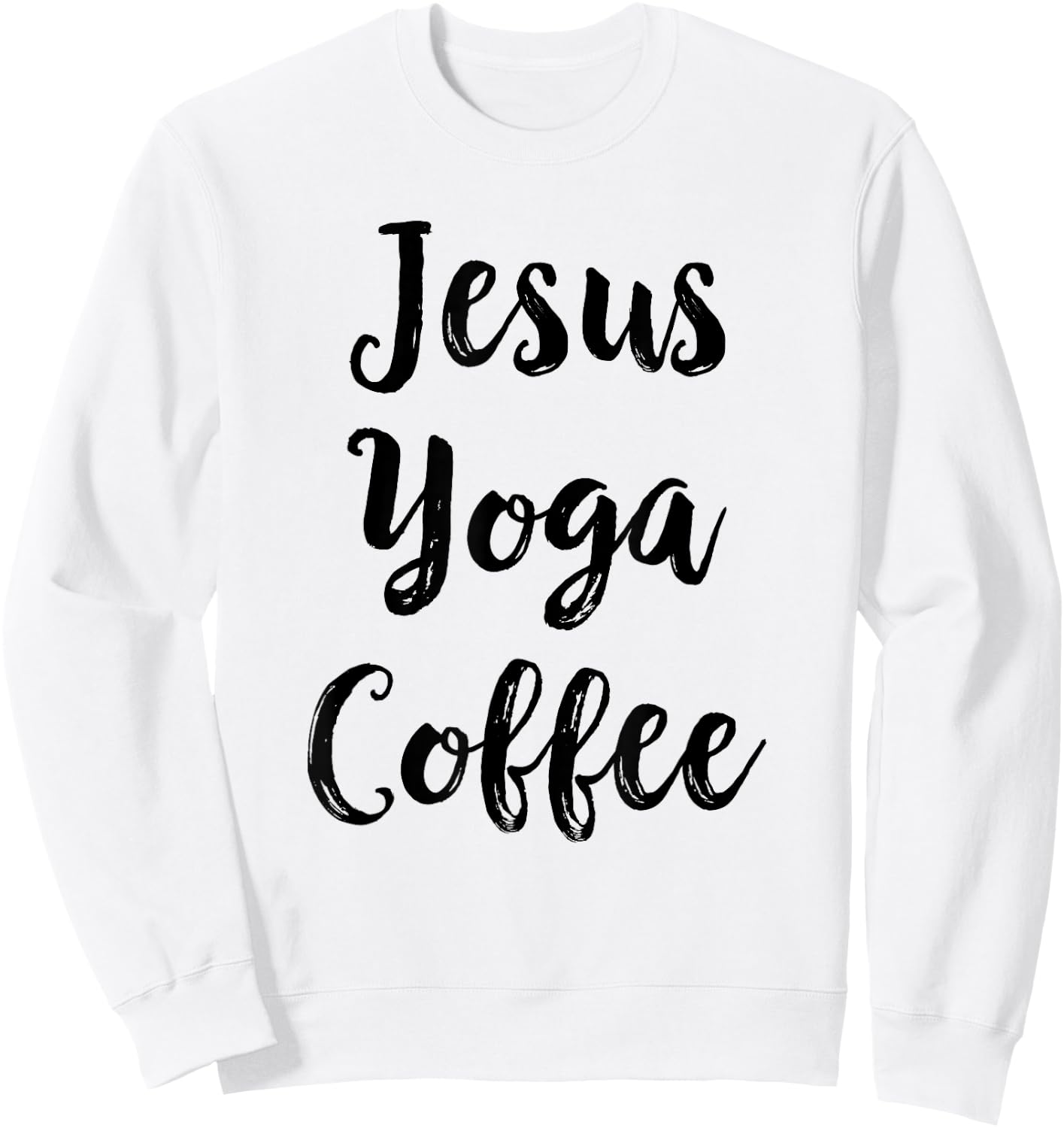 Funny Nicer After Yoga Shirts Jesus Yoga Coffee Christian Yoga Gift Sweatshirt - Sweatshirt | White