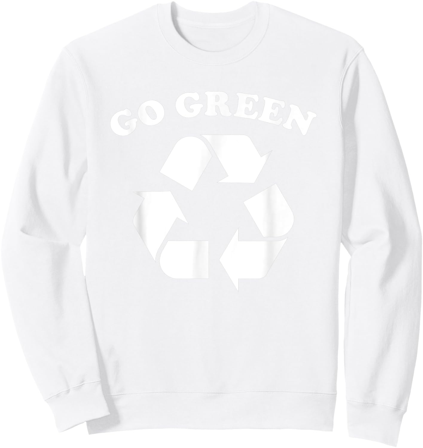 Go Green Recycling Recycle Sweatshirt - Sweatshirt | White