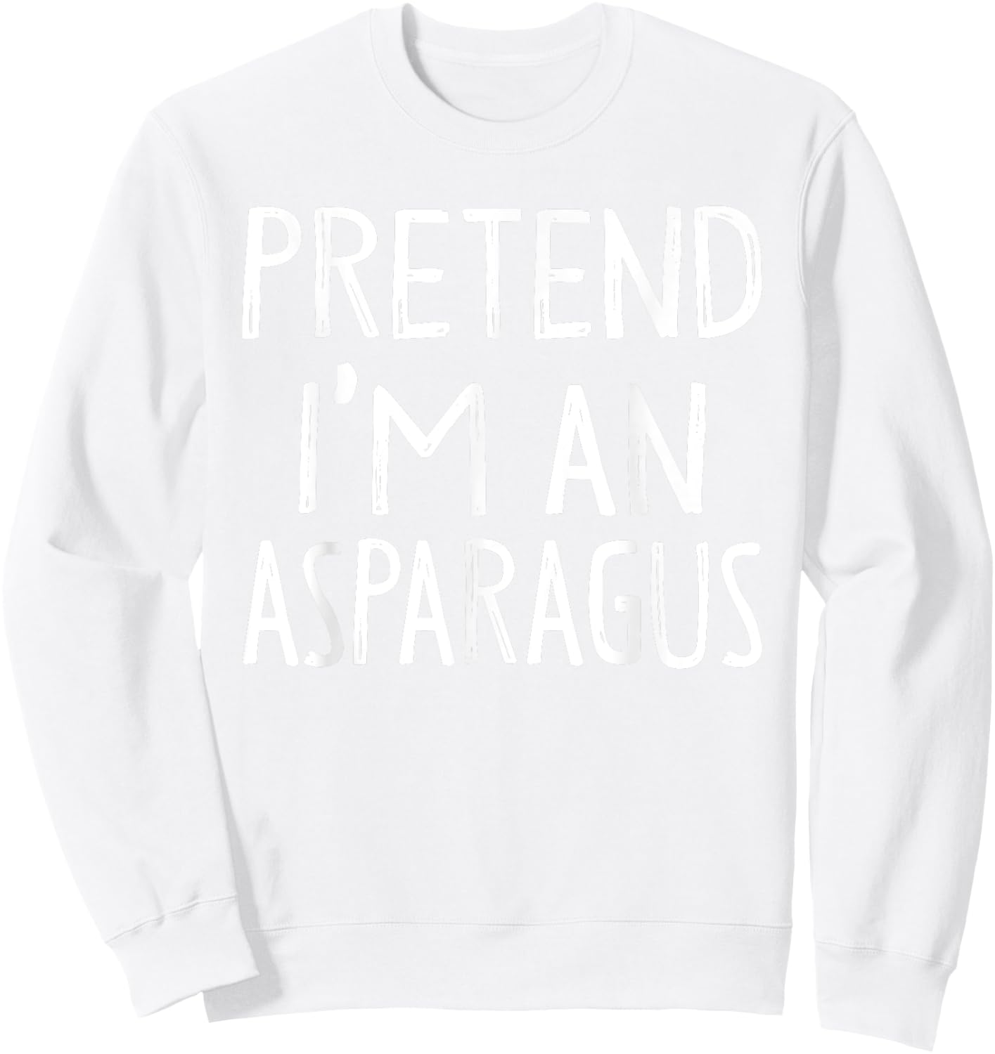 Pretend I'm An Asparagus Matching Costume Easy Halloween Sweatshirt - Sweatshirt | White