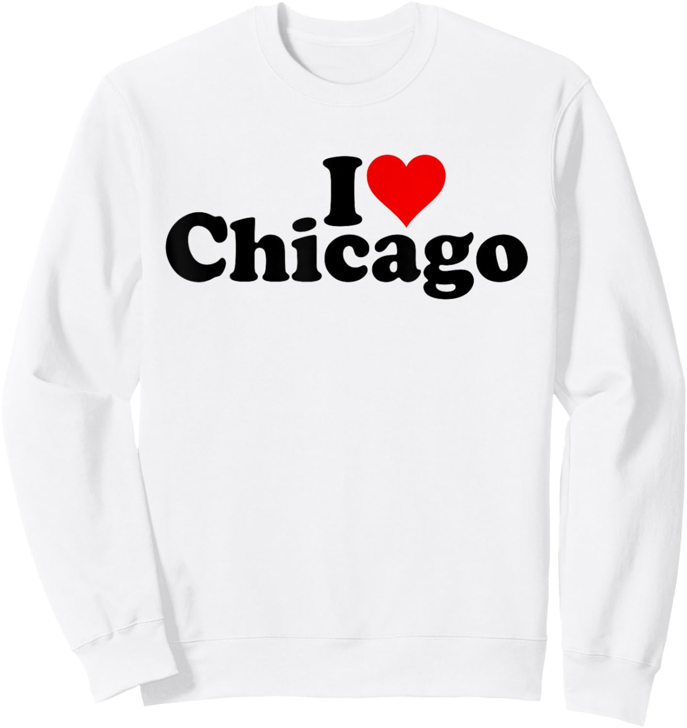 I Love Heart Chicago Illinois Sweatshirt - Sweatshirt | White