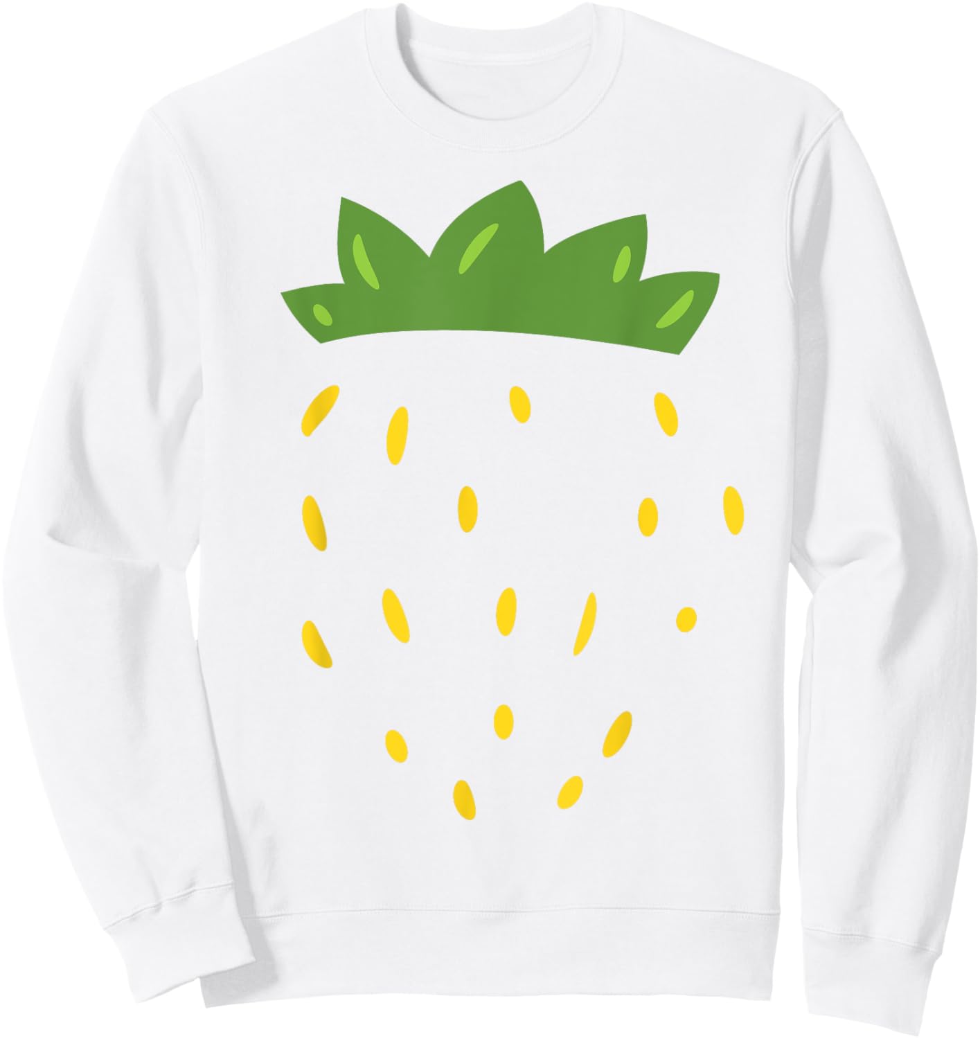 Lazy Strawberry Costume Strawberry Disguise Funny Strawberry Sweatshirt - Sweatshirt | White