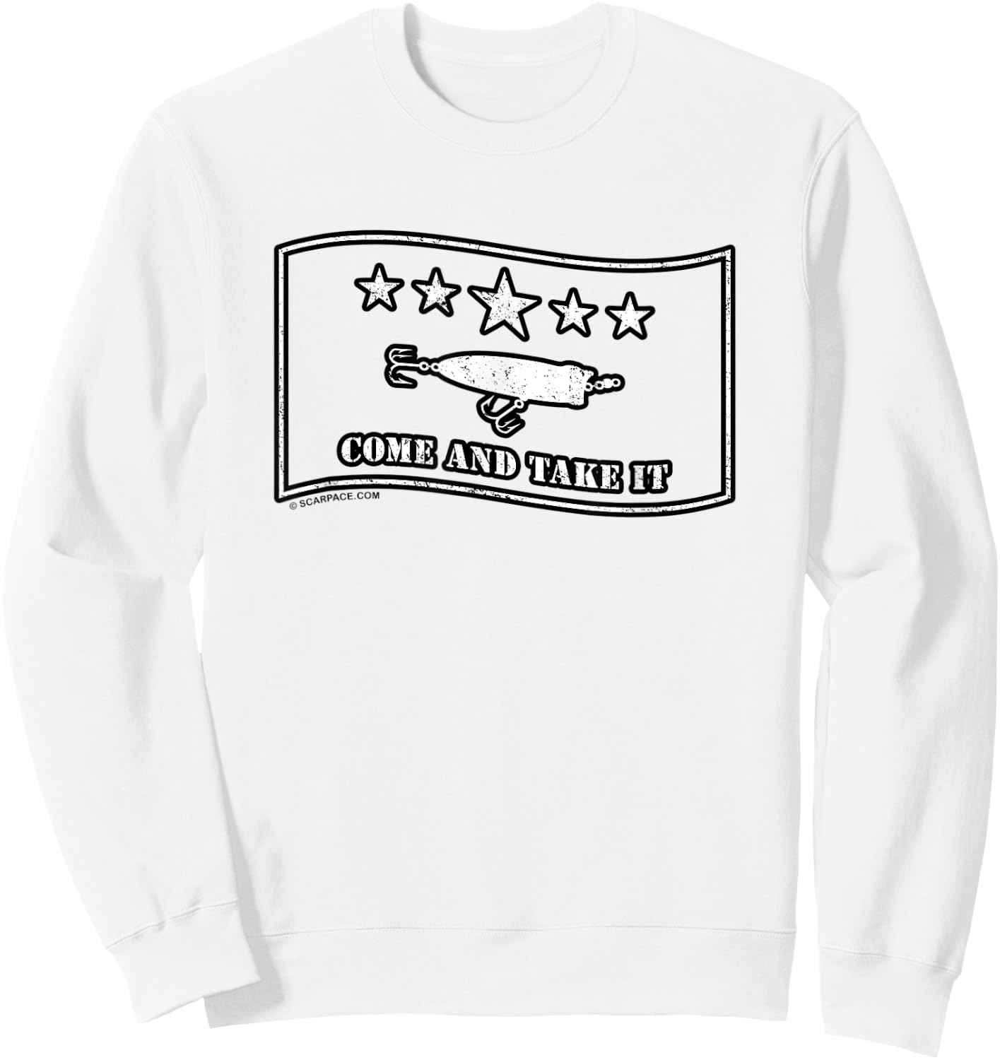 Come and Take It Topwater Popper Fishing Lure Gift Sweatshirt - Sweatshirt | White