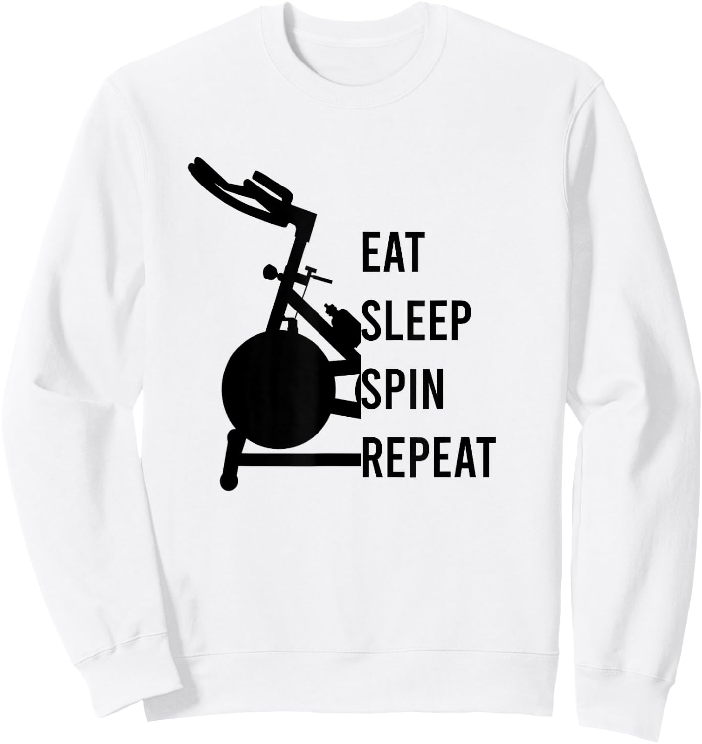 Spinning Class, Spin Bike, Stationary Bike, Indoor Cycling Sweatshirt - Sweatshirt | White