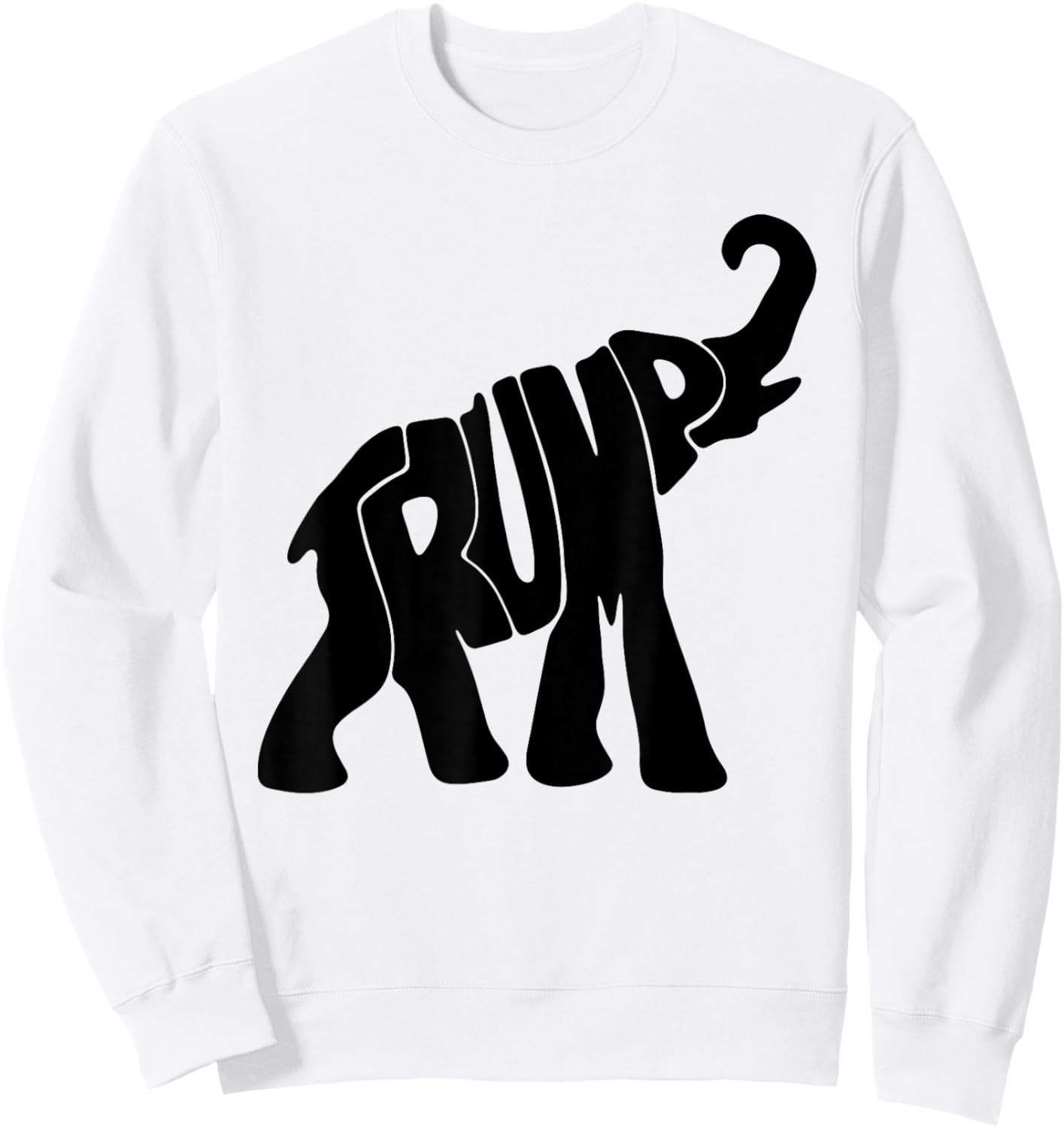 Elehphant Trump Sweatshirt - Sweatshirt | White