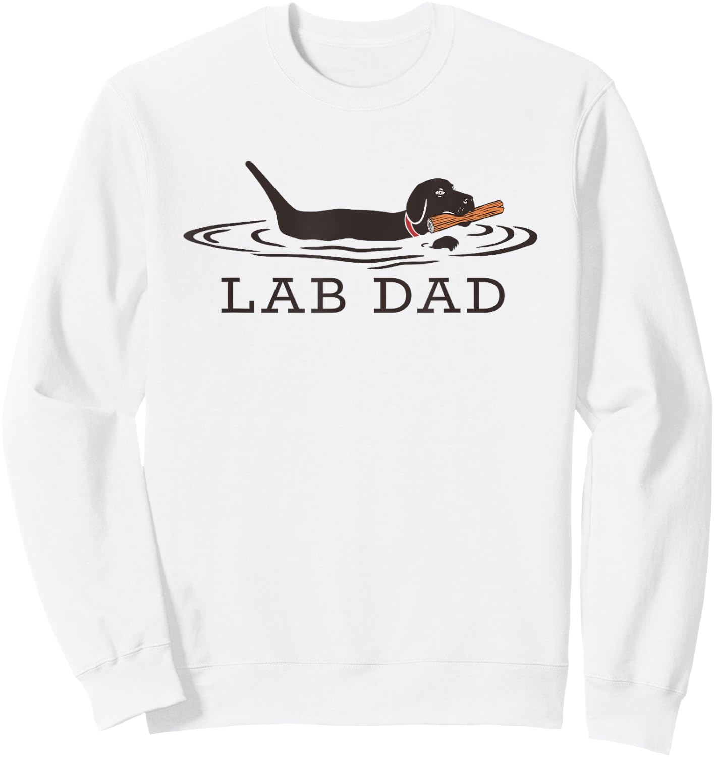 Lab Dad Labrador Retriever Dog Owner Father Sweatshirt - Sweatshirt | White
