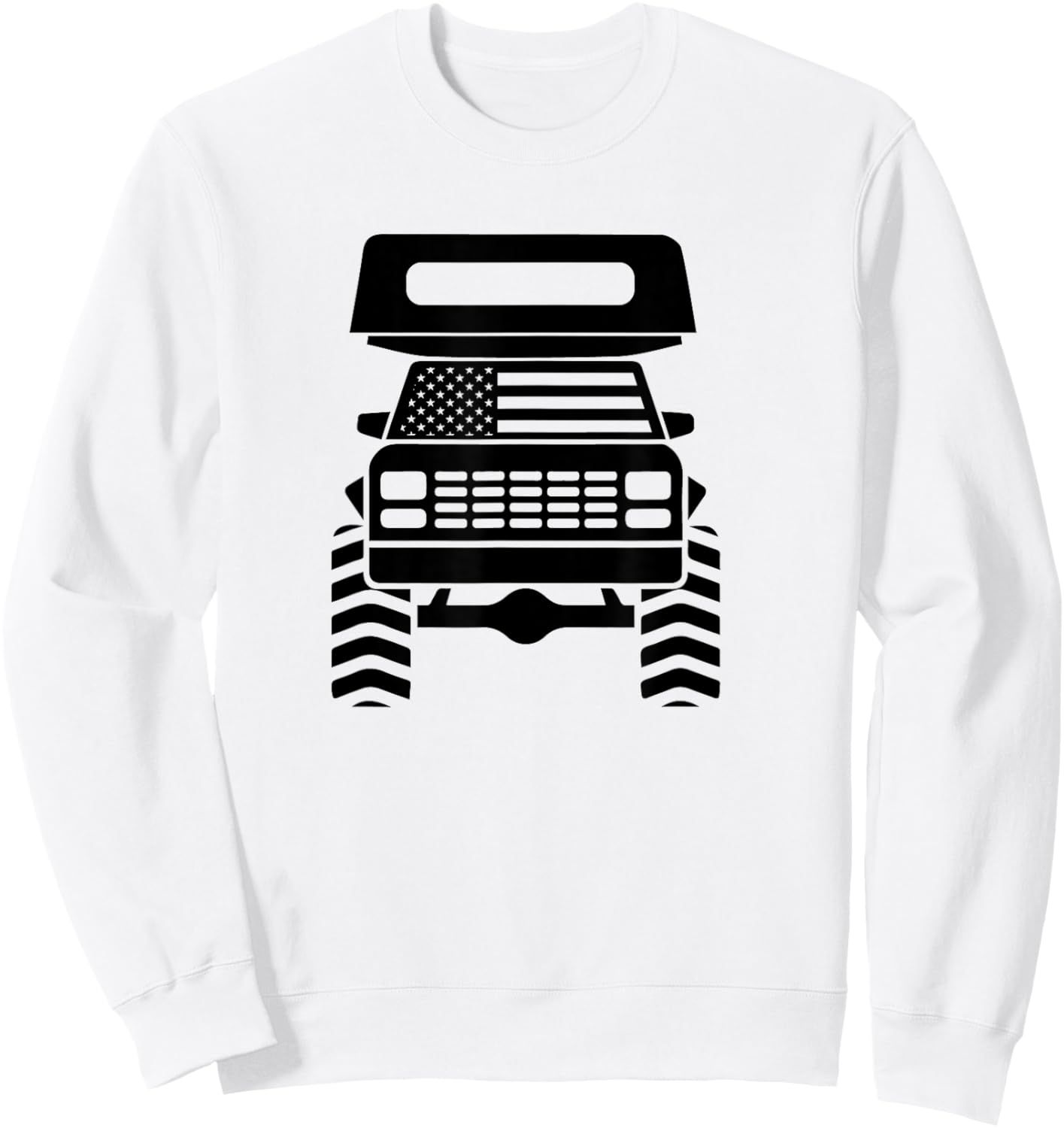 Truck Camper Slide-in Cabover Pickup Flatbed Camper RV Sweatshirt - Sweatshirt | White