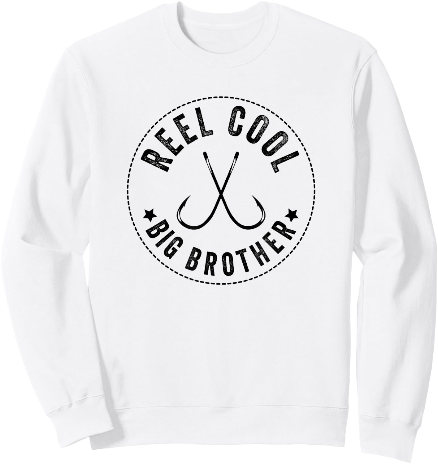 Reel Cool Big Brother, Brothers Who Fish, Fishing Sweatshirt - Sweatshirt | White