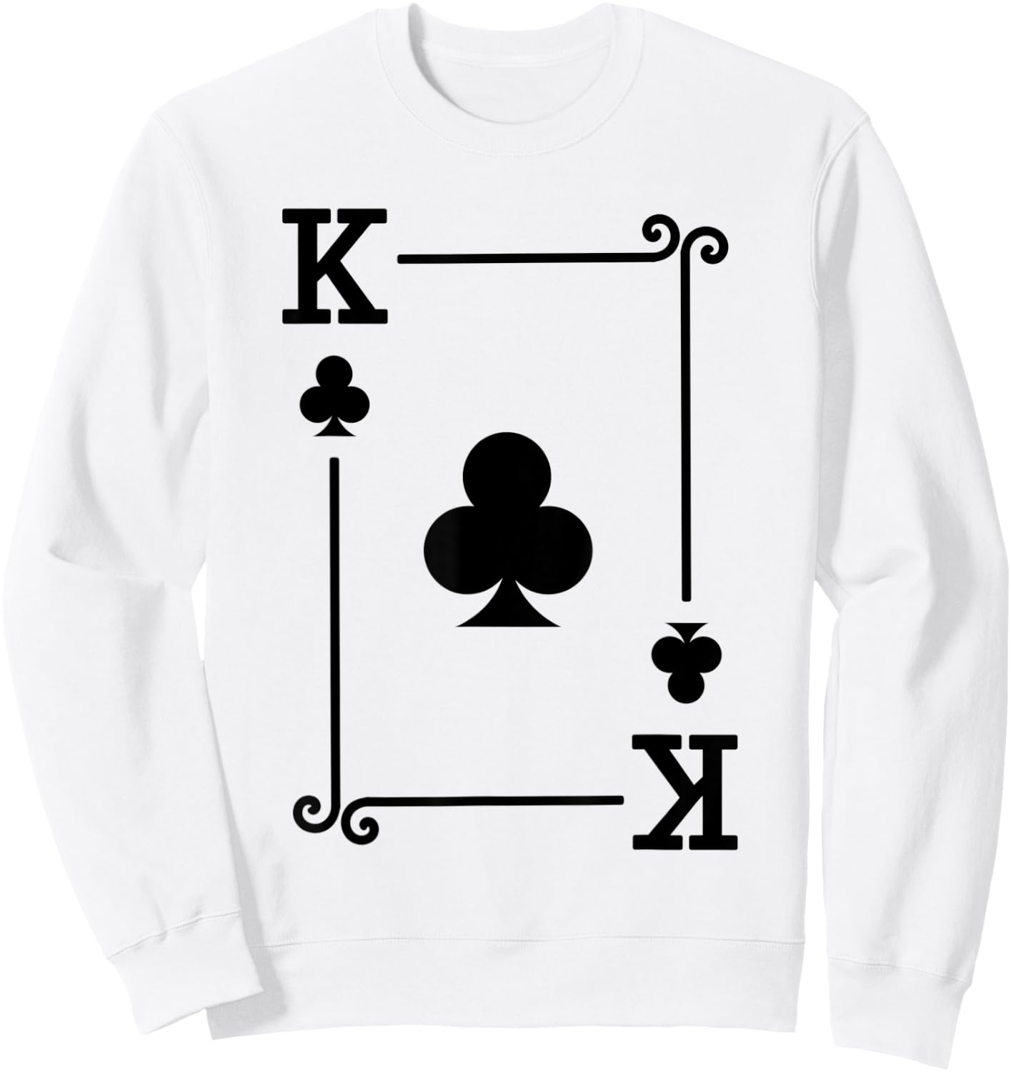 Playing Cards Costume - Clubs Card Suit - King Clubs Sweatshirt - Sweatshirt | White