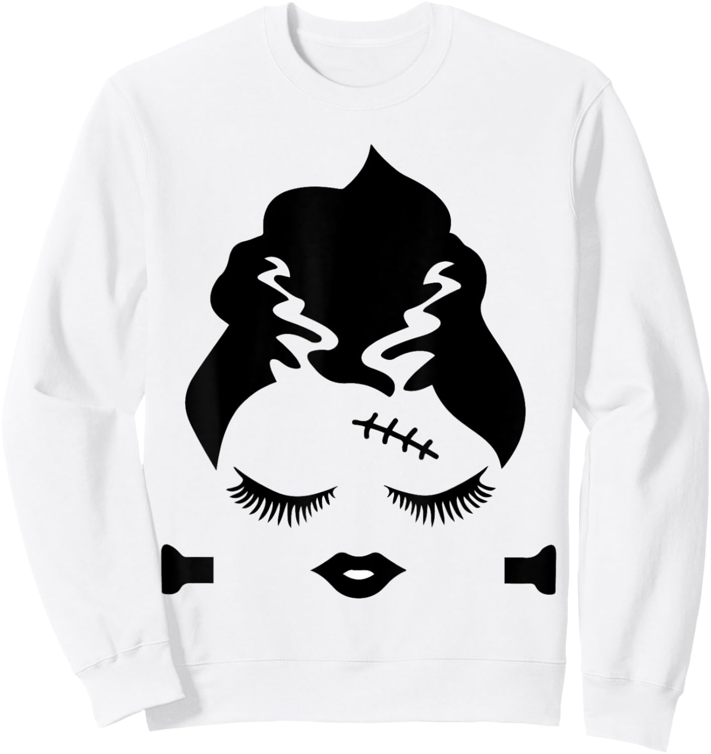 Bride of Frankenstein Monster Halloween Costume Sweatshirt - Sweatshirt | White