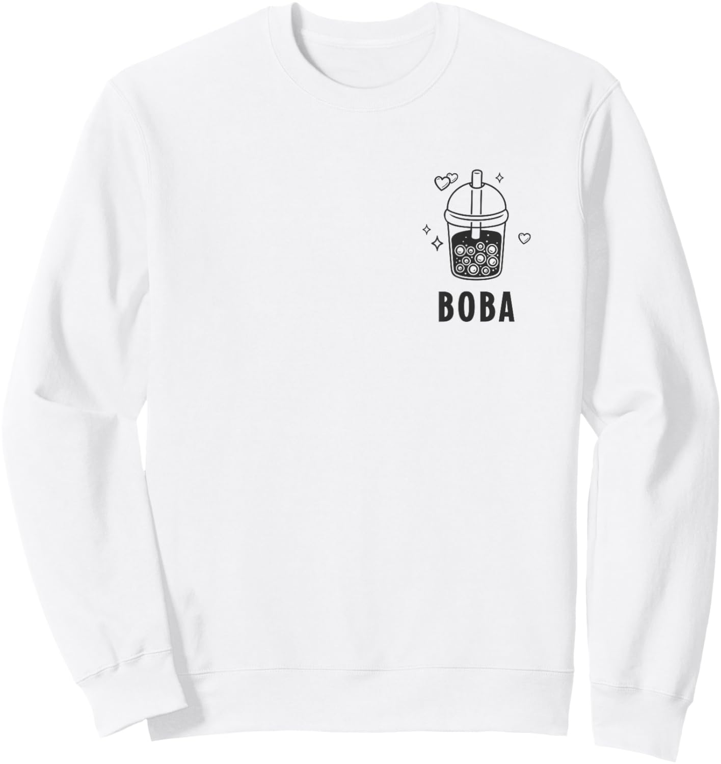 Boba Tea Junkie, Bubble Tea Lover Sweatshirt - Sweatshirt | White
