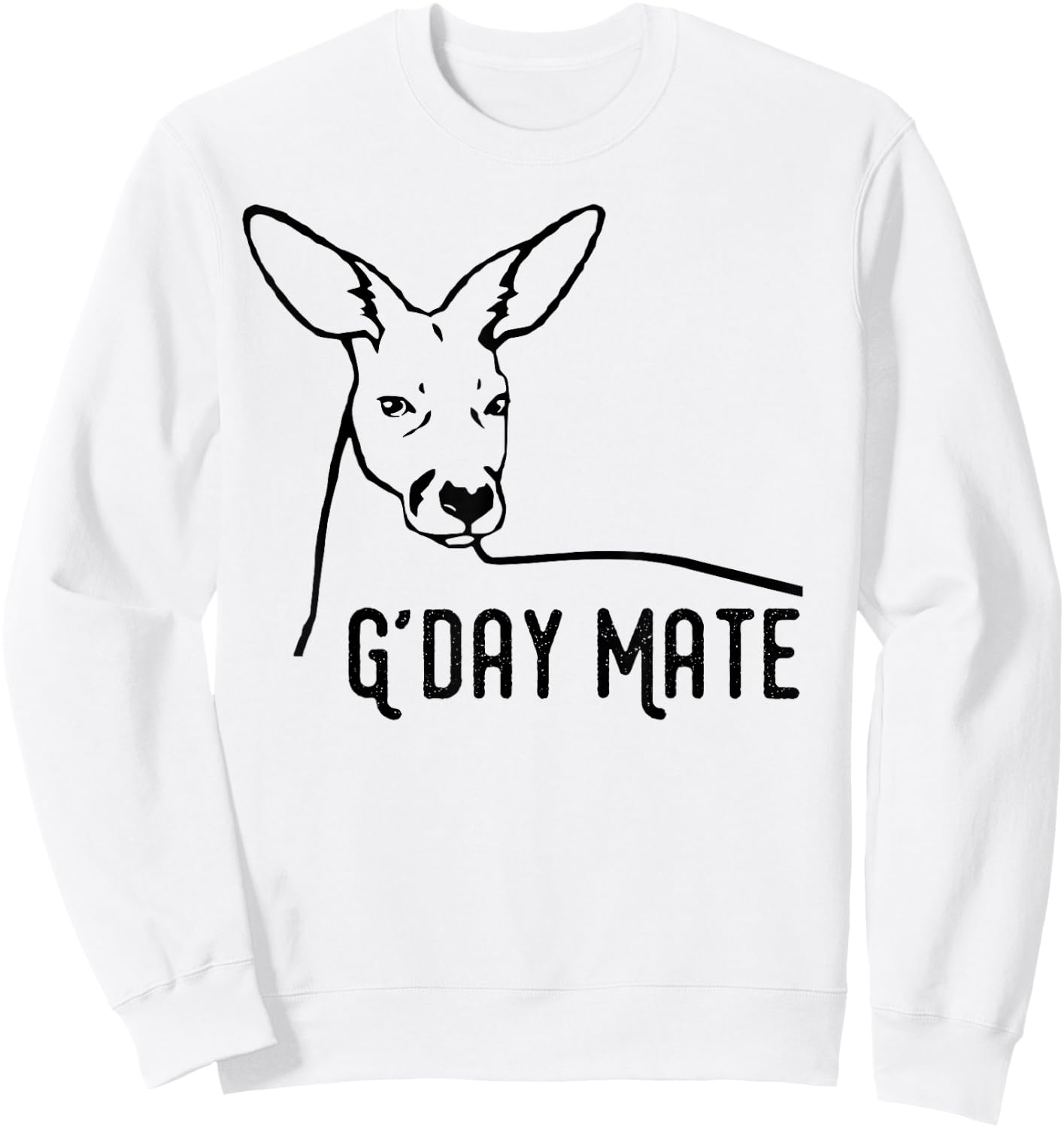 Australia G'Day Mate Shirt Funny Kangaroo Australian Symbol Sweatshirt - Sweatshirt | White