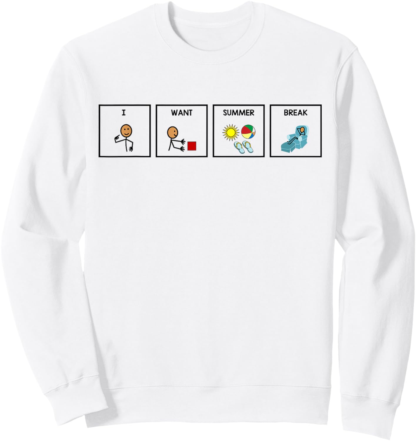 Retro I Want Summer Break Last Day Of School Vacation Women Sweatshirt - Sweatshirt | White