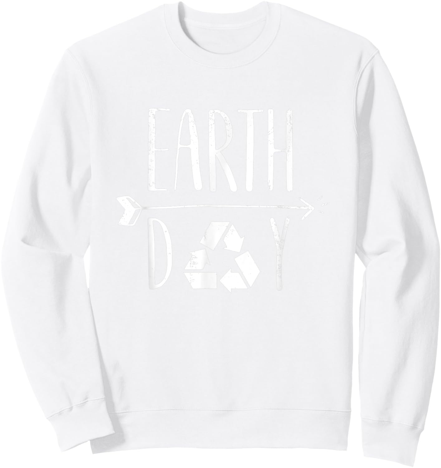 Earth Day 51th Anniversary Cute Vintage Recycling Sweatshirt - Sweatshirt | White