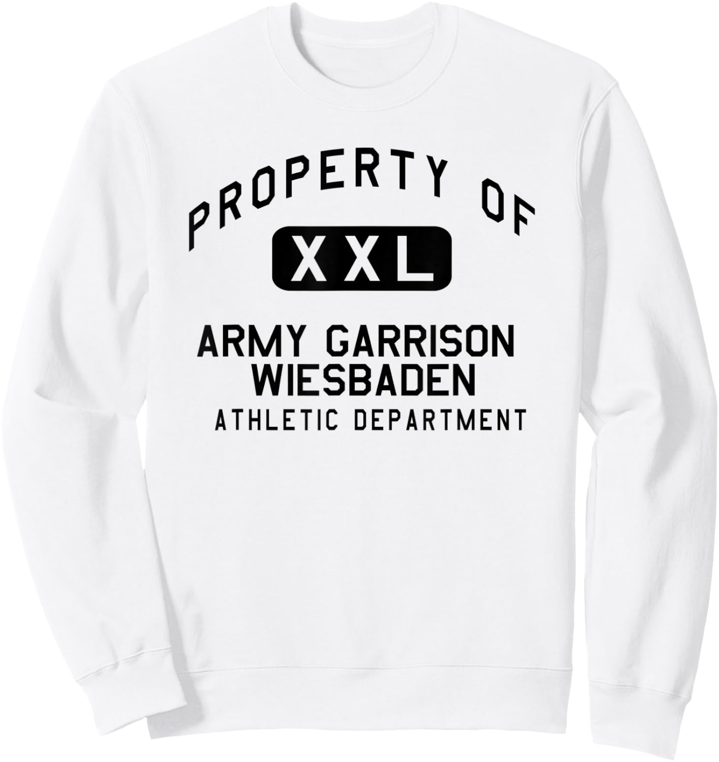 Property of Garrison Wiesbaden Athletic Department Sweatshirt - Sweatshirt | White