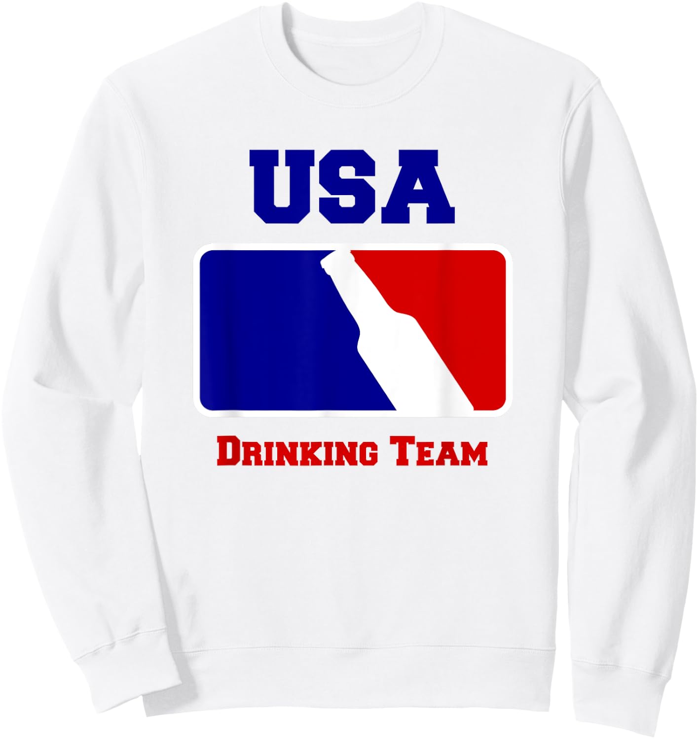 USA Drinking Team Funny Beer Sweatshirt - Sweatshirt | White