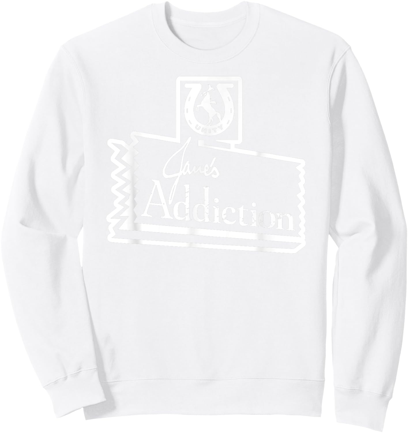 Jane’s Addiction – Horse Logo In Baby Blue Sweatshirt - Sweatshirt | White
