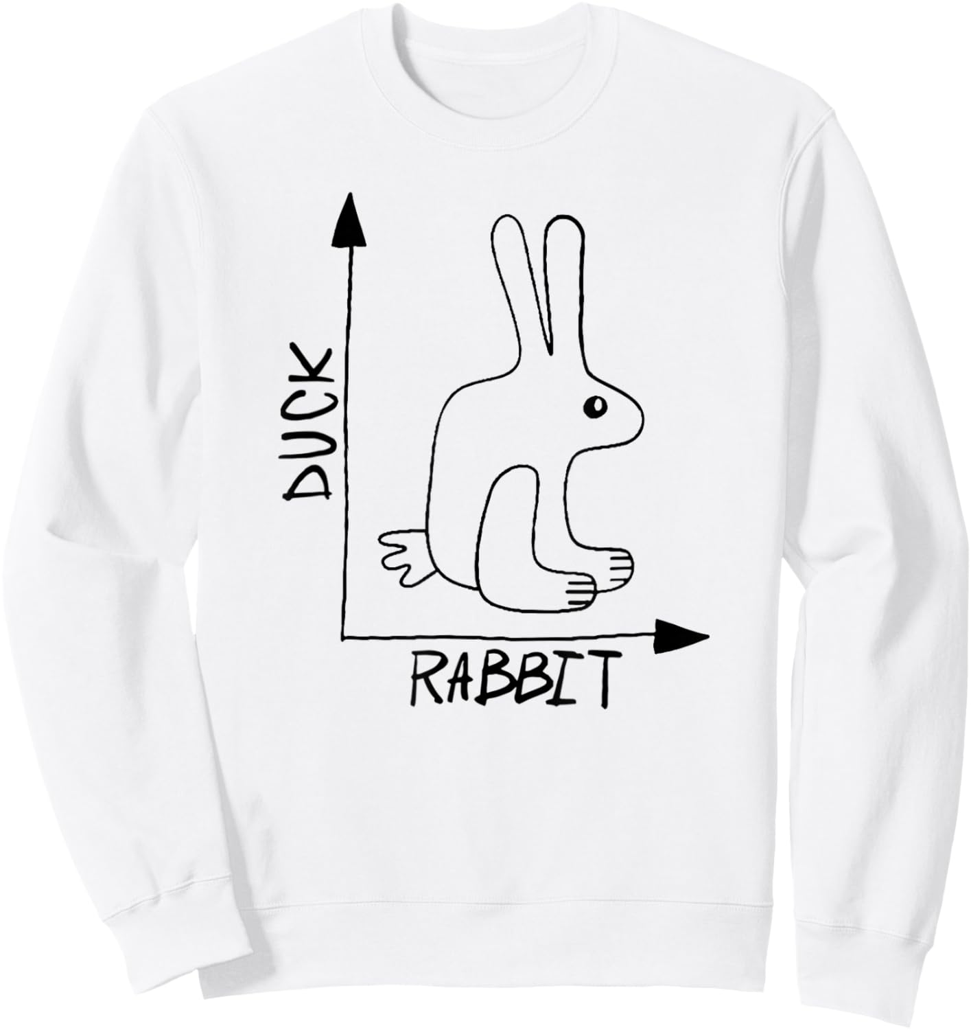 Funny Science Nerd Physics Math Geek Teacher Rabbit Duck Sweatshirt - Sweatshirt | White