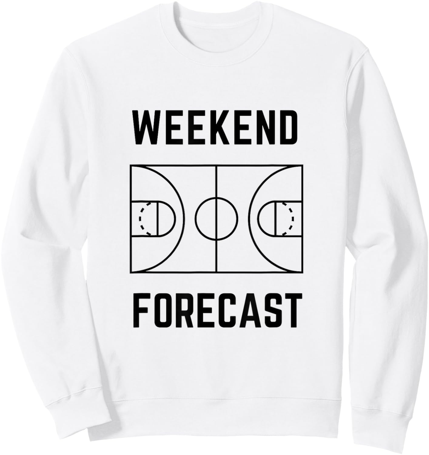 Basketball Mom Sweater - Weekend Forecast - Winter Sports Sweatshirt - Sweatshirt | White