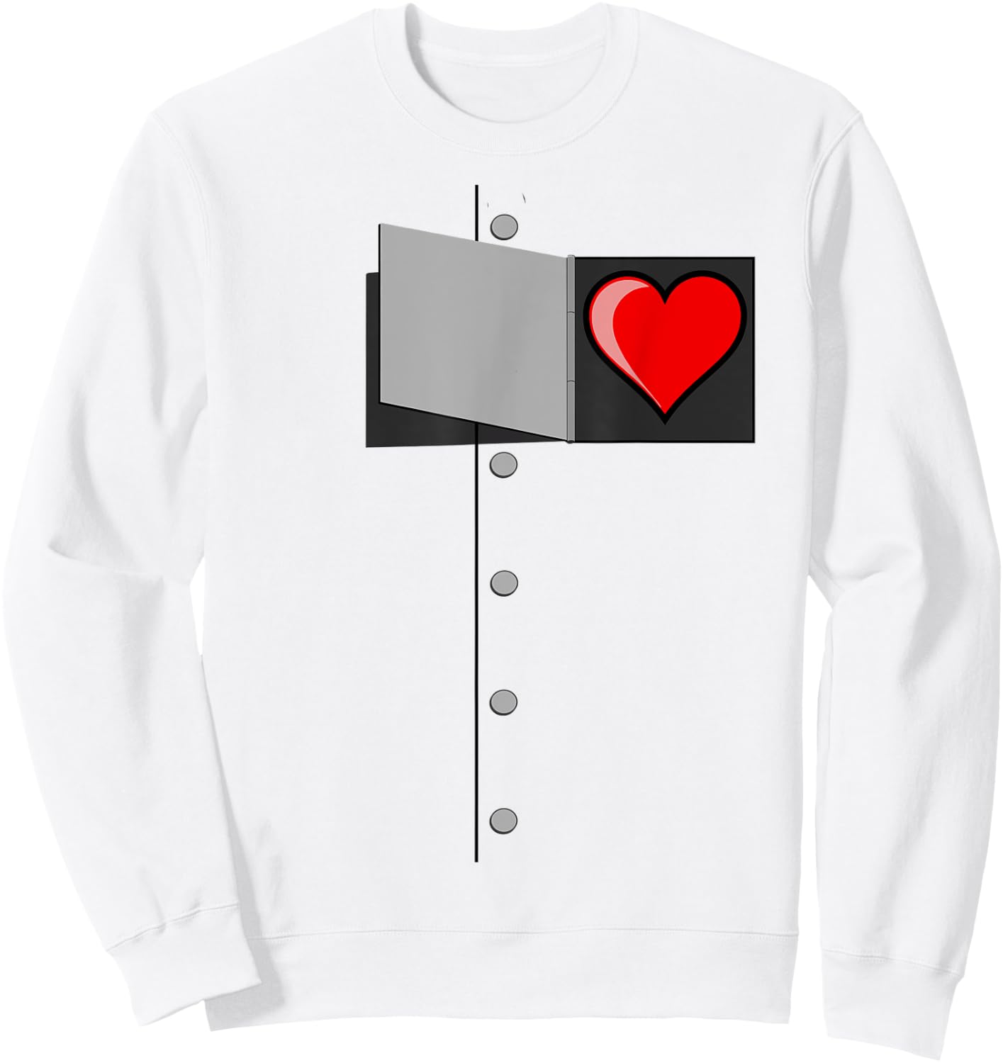OZ Tinman Shirt-OZ Halloween Tin Man Heart Costume Sweatshirt - Sweatshirt | White
