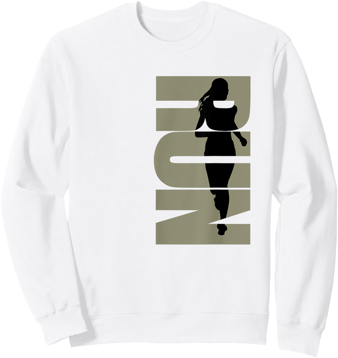 Ladies Run logo sand Sweatshirt - Sweatshirt | White