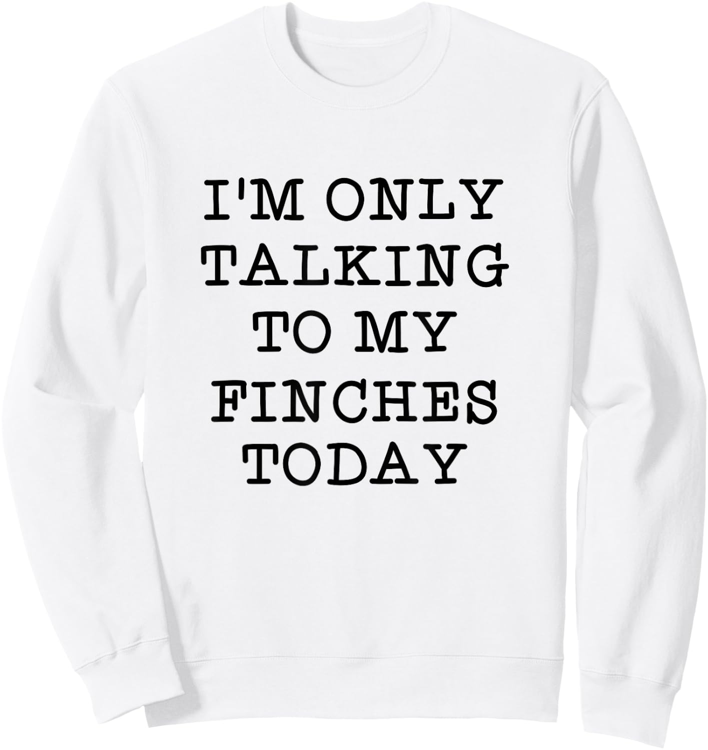 I'm Only Talking To My Finches Today Bird Lover Humor Quote Sweatshirt - Sweatshirt | White