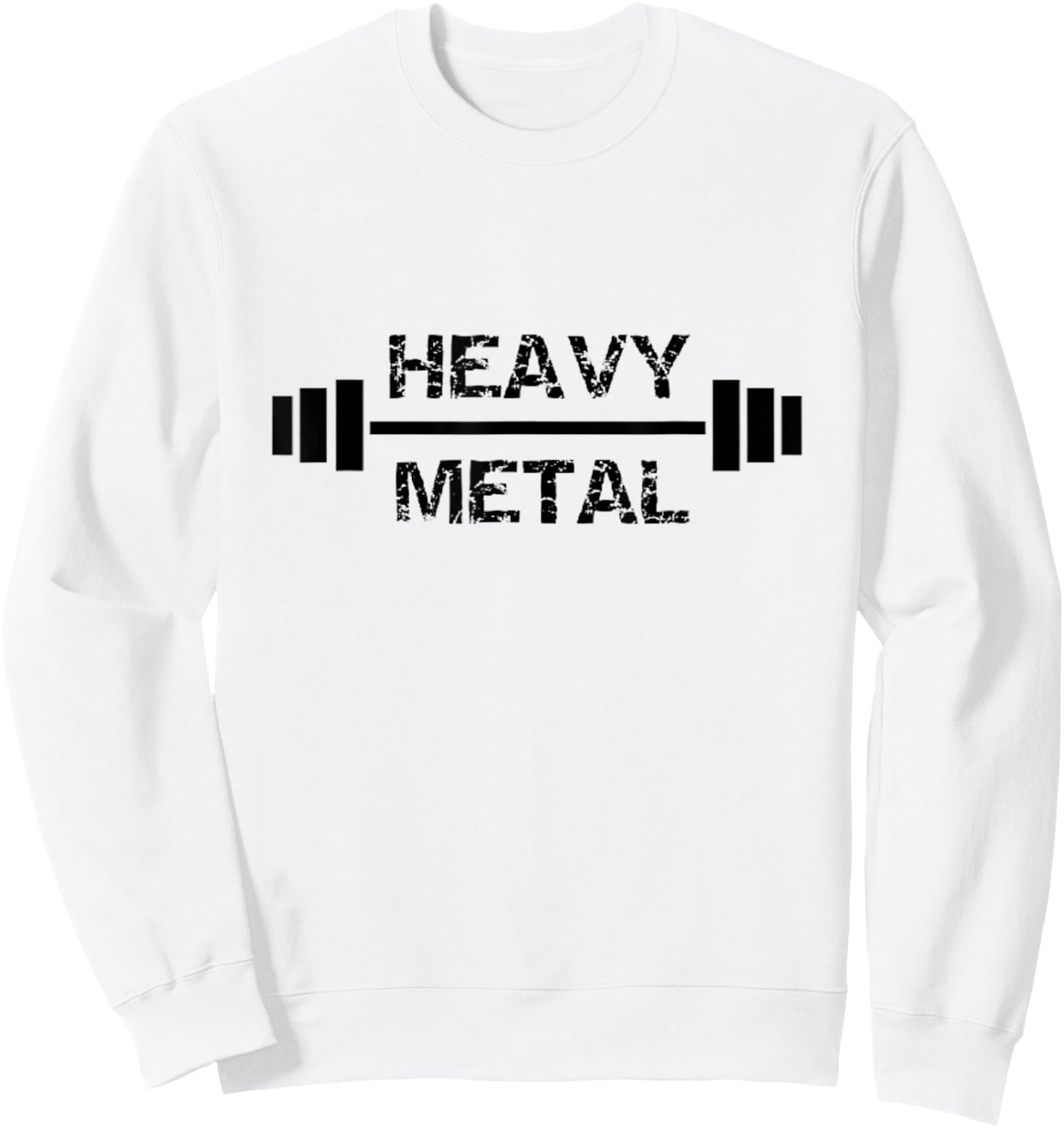 Heavy Metal Gym Fitness Weightlifting Bodybuilding Sweatshirt - Sweatshirt | White