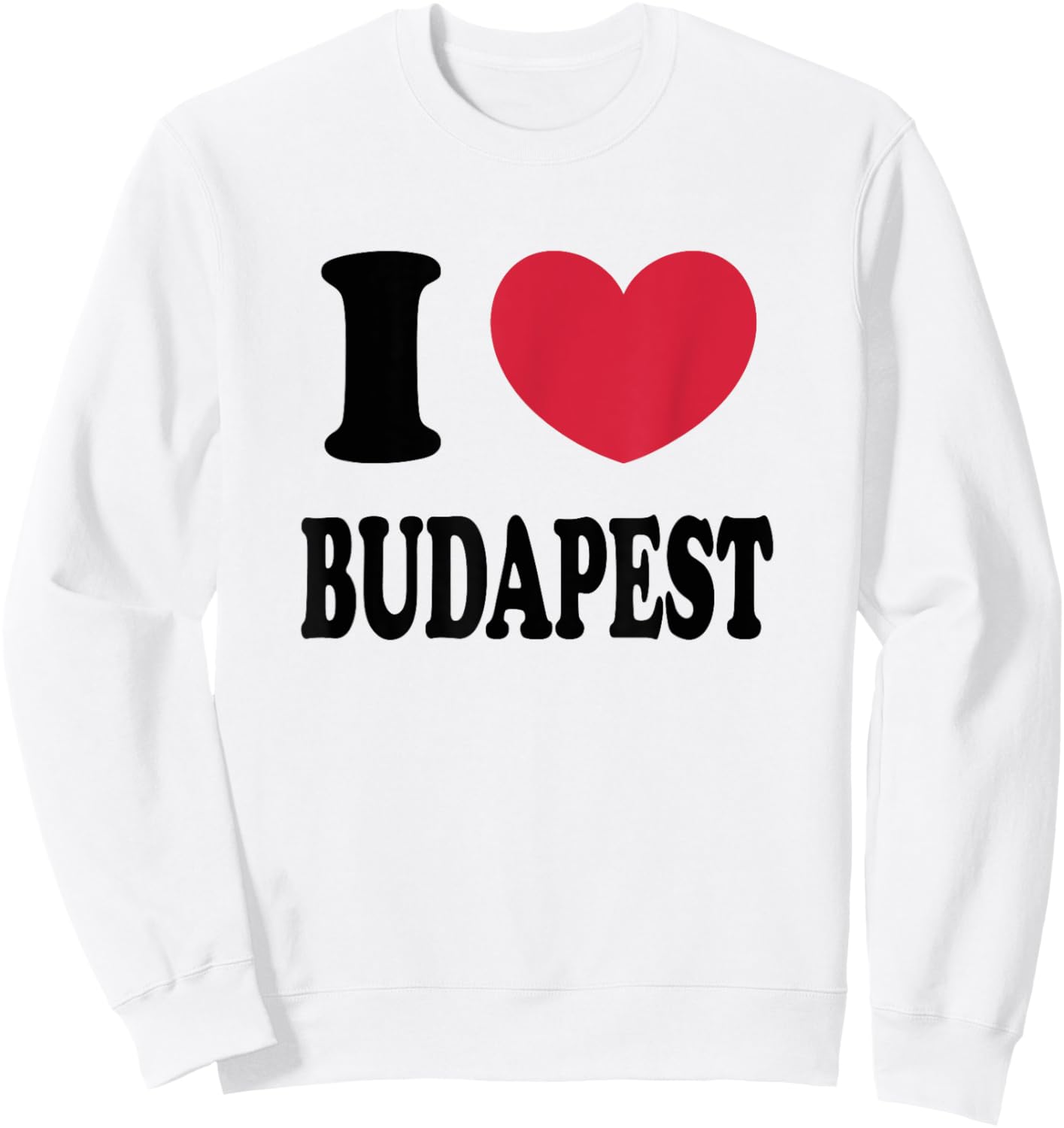 I Love Budapest Sweatshirt - Sweatshirt | White