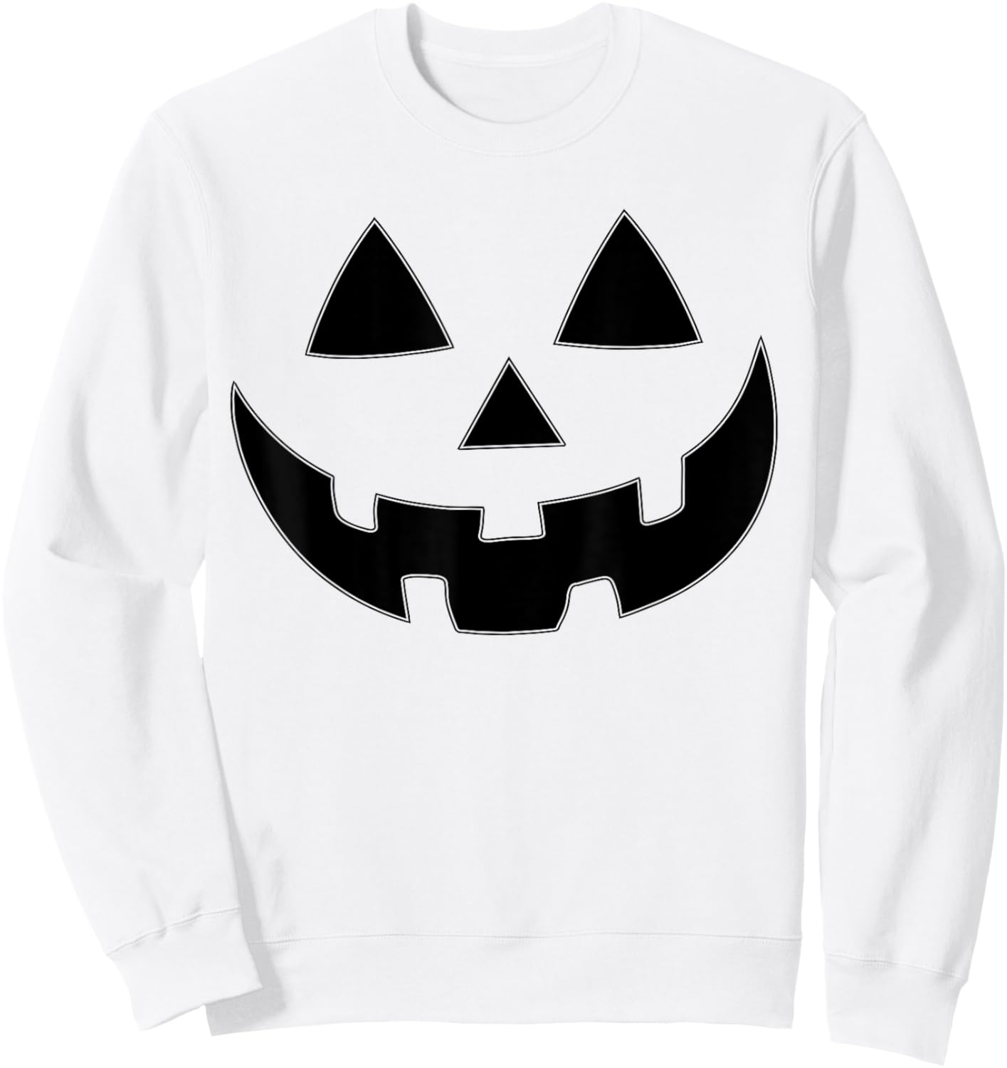 Jack O Lantern Face Pumpkin Hallowen Funny Sweatshirt - Sweatshirt | White