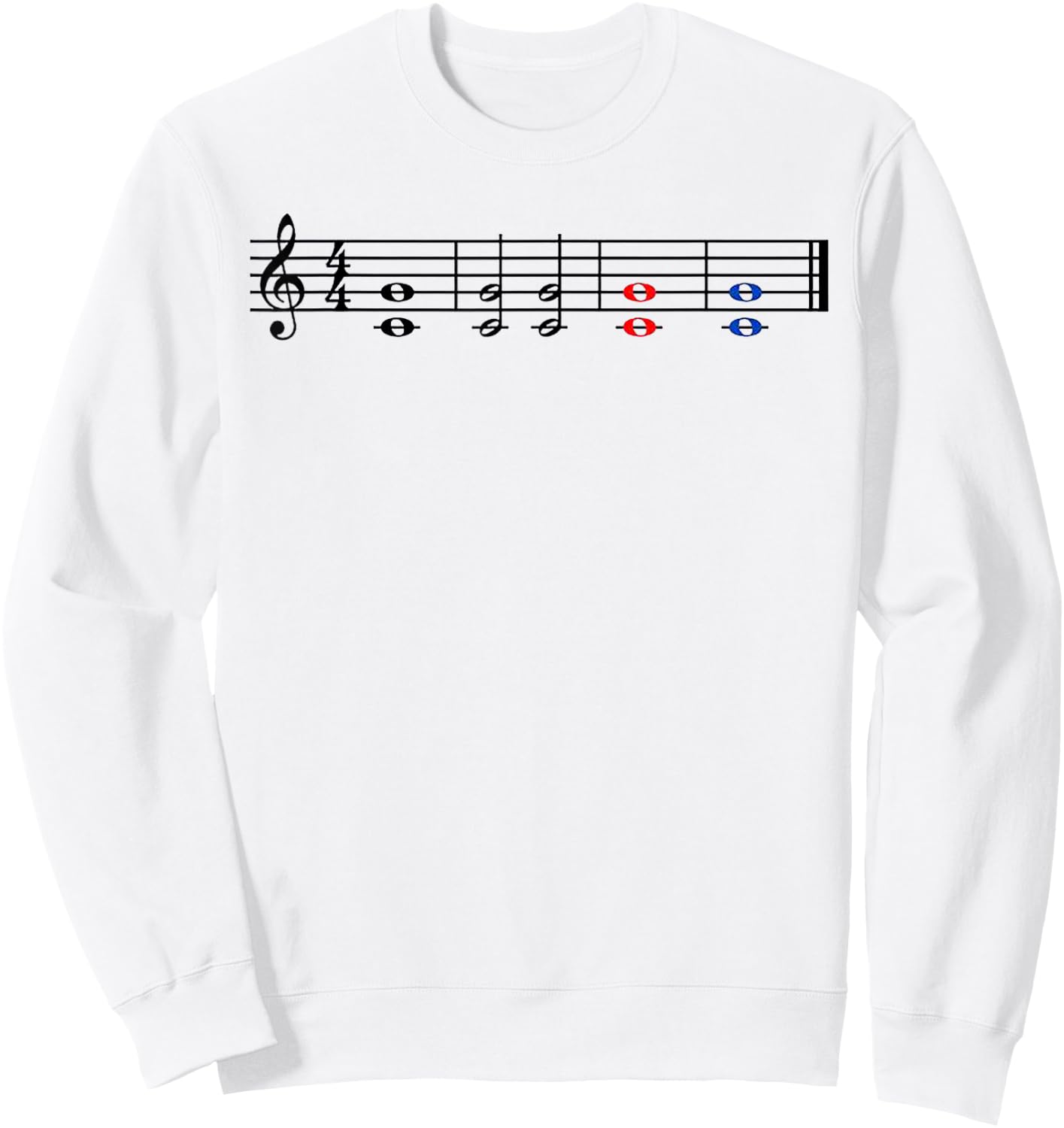 One Fifth Two Fifth Red Fifth Blue Fifth Music Teacher Men Women Sweatshirt - Sweatshirt | White