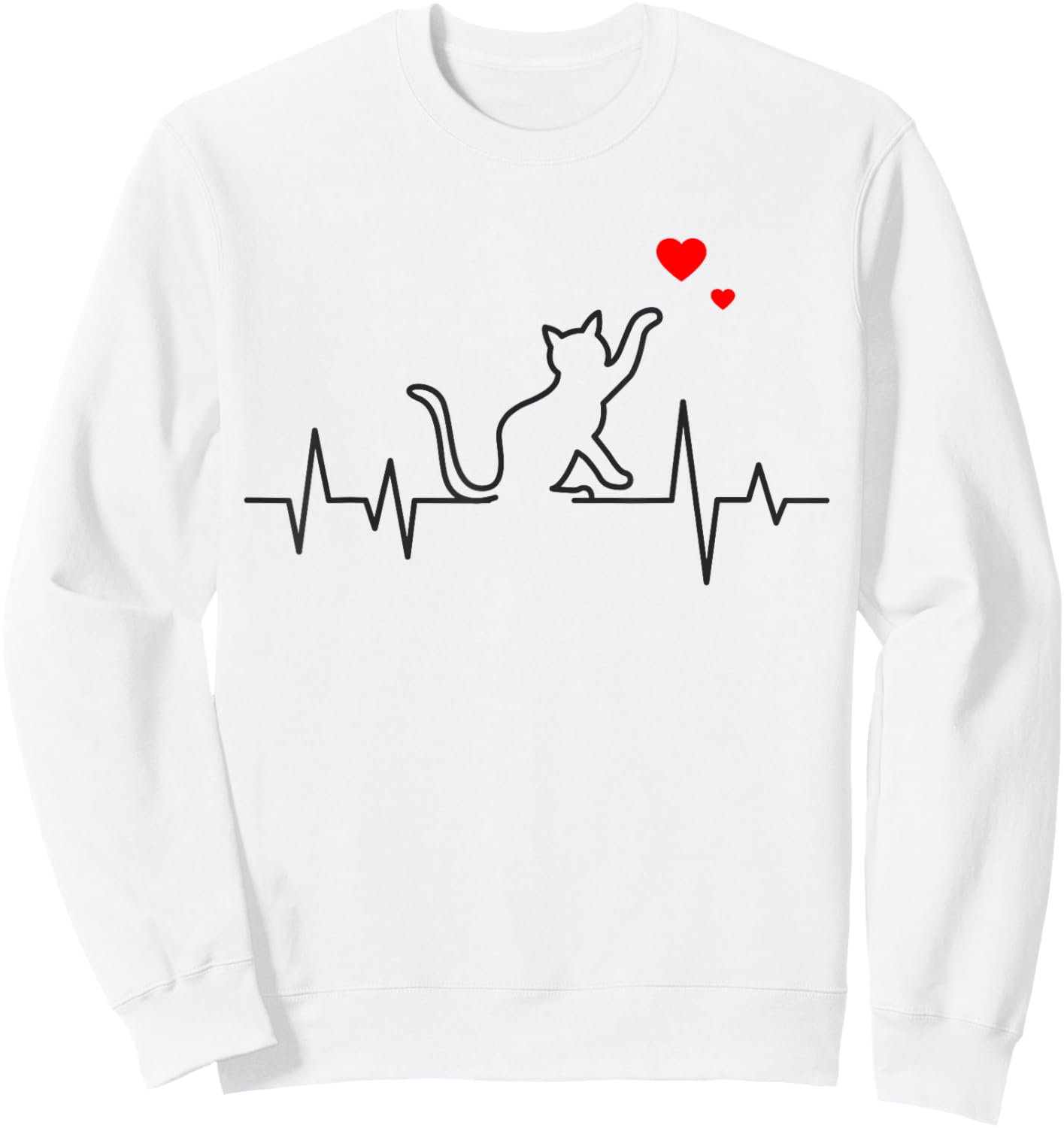 Cat Woman Girl Kitten Sweatshirt - Sweatshirt | White