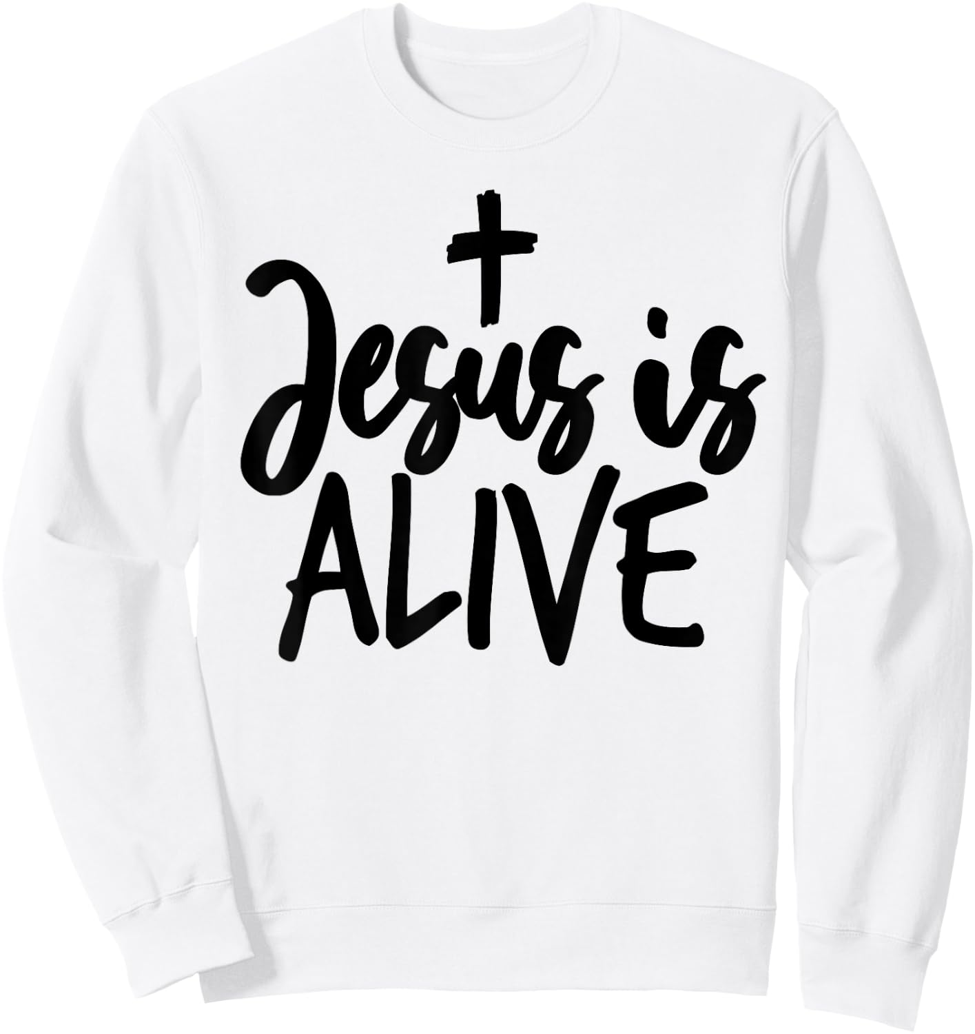 Jesus Is Alive Bible Pride Men Sweatshirt - Sweatshirt | White