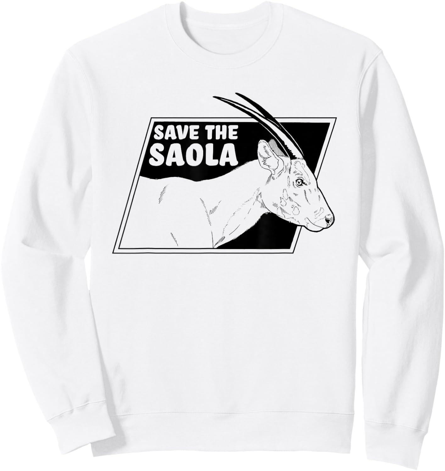 Save The Saola - Asian Unicorn Sweatshirt - Sweatshirt | White