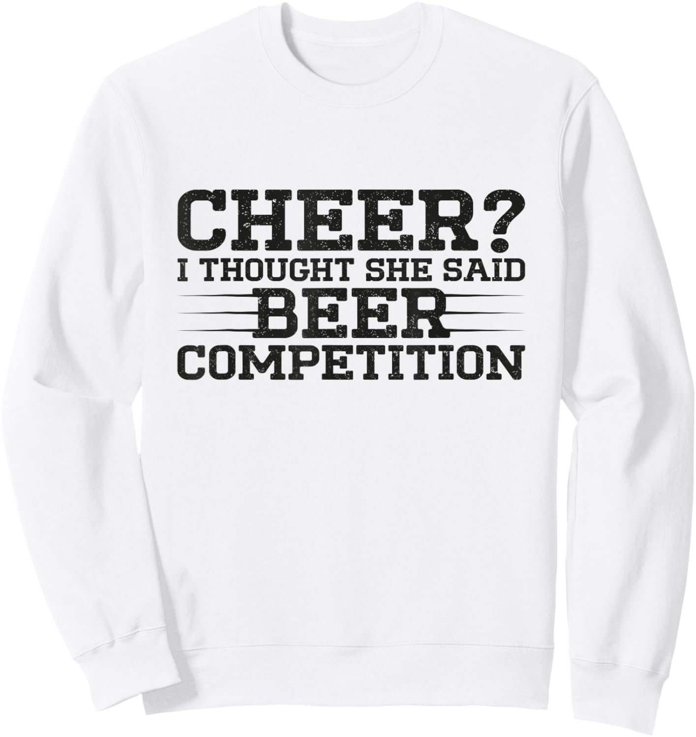 Funny Cheer Dad Art For Beer Lover Cheerleader Father Saying Sweatshirt - Sweatshirt | White