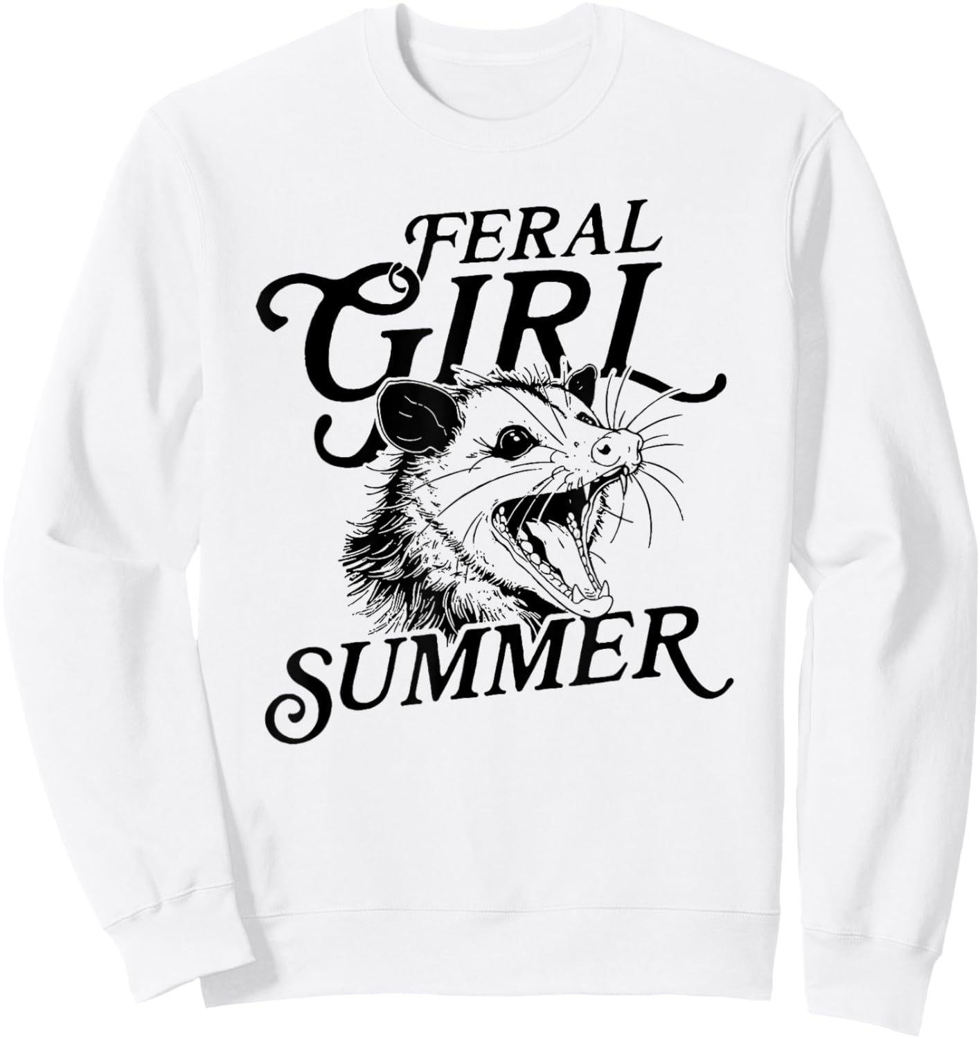Feral Girl Summer Sweatshirt - Sweatshirt | White