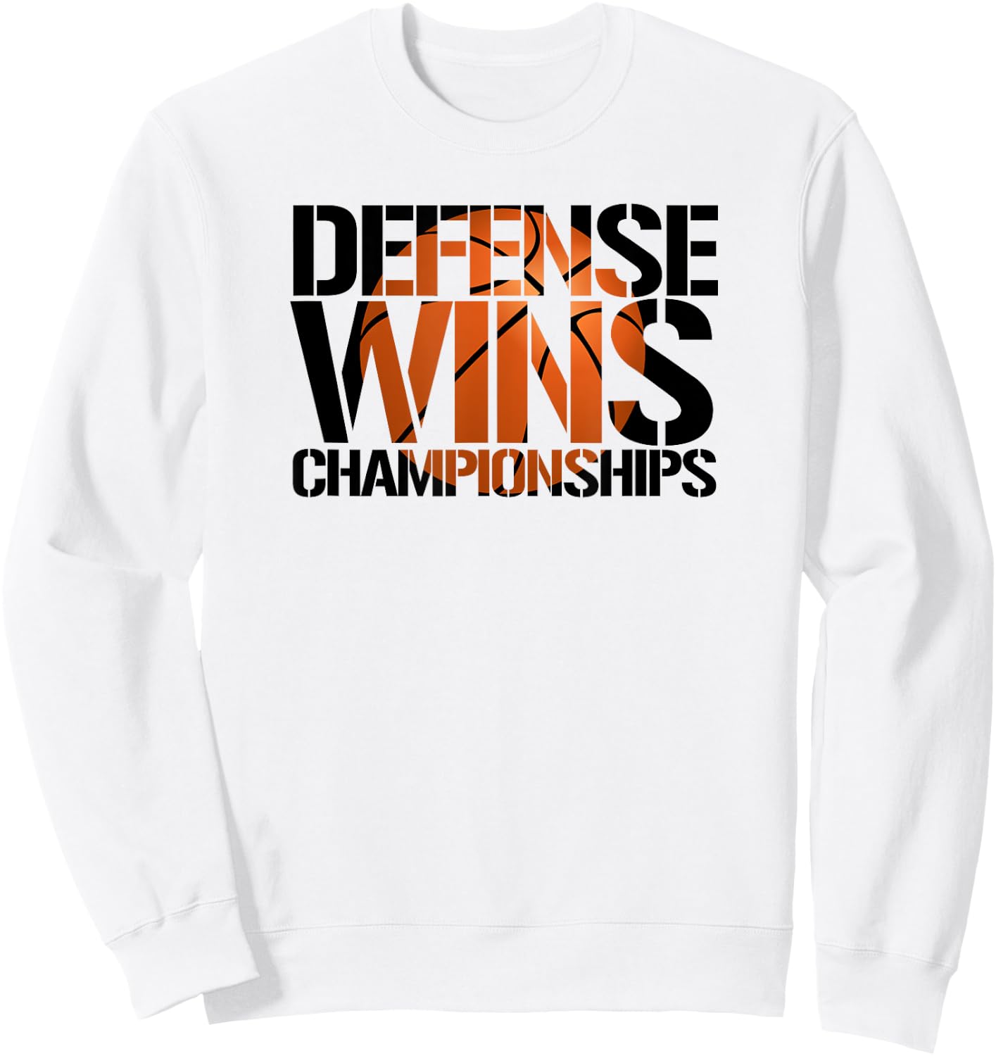 Defense Wins Championships basketball team logo Sweatshirt - Sweatshirt | White