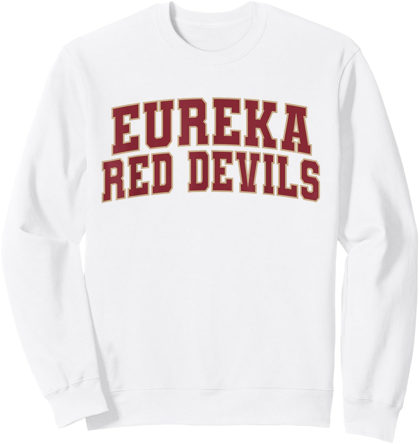 Eureka College Red Devils Apparel Sports Fan Sweatshirt - Sweatshirt | White