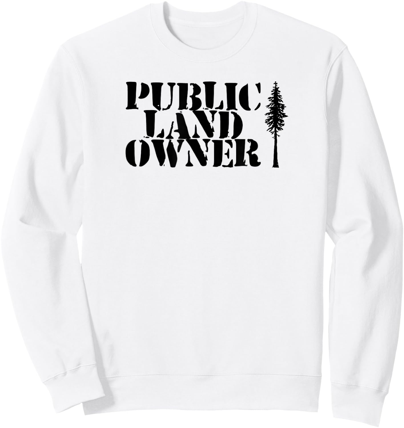 Public Landowner Minimalist National Park Vintage Tree Sweatshirt - Sweatshirt | White