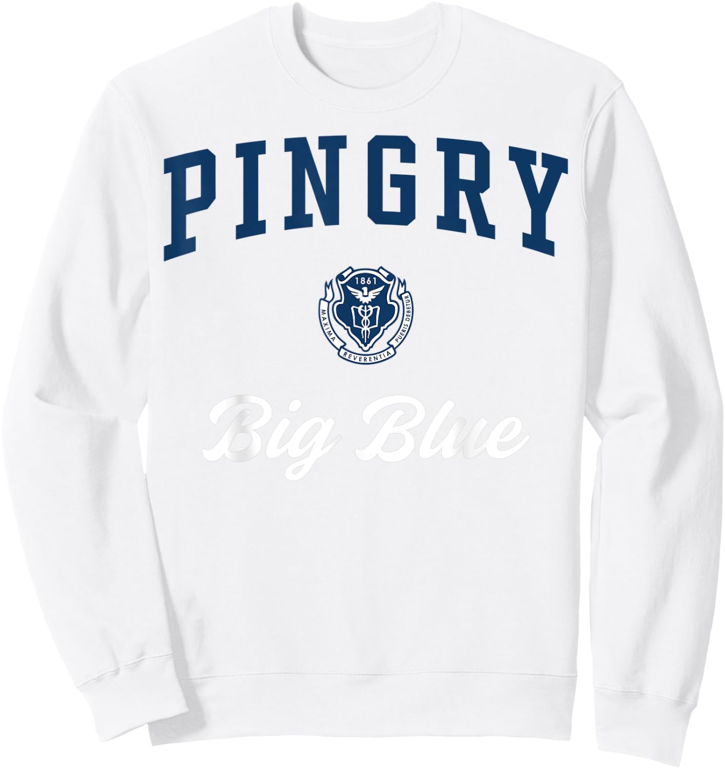 Pingry High School Big Blue Sweatshirt - Sweatshirt | White