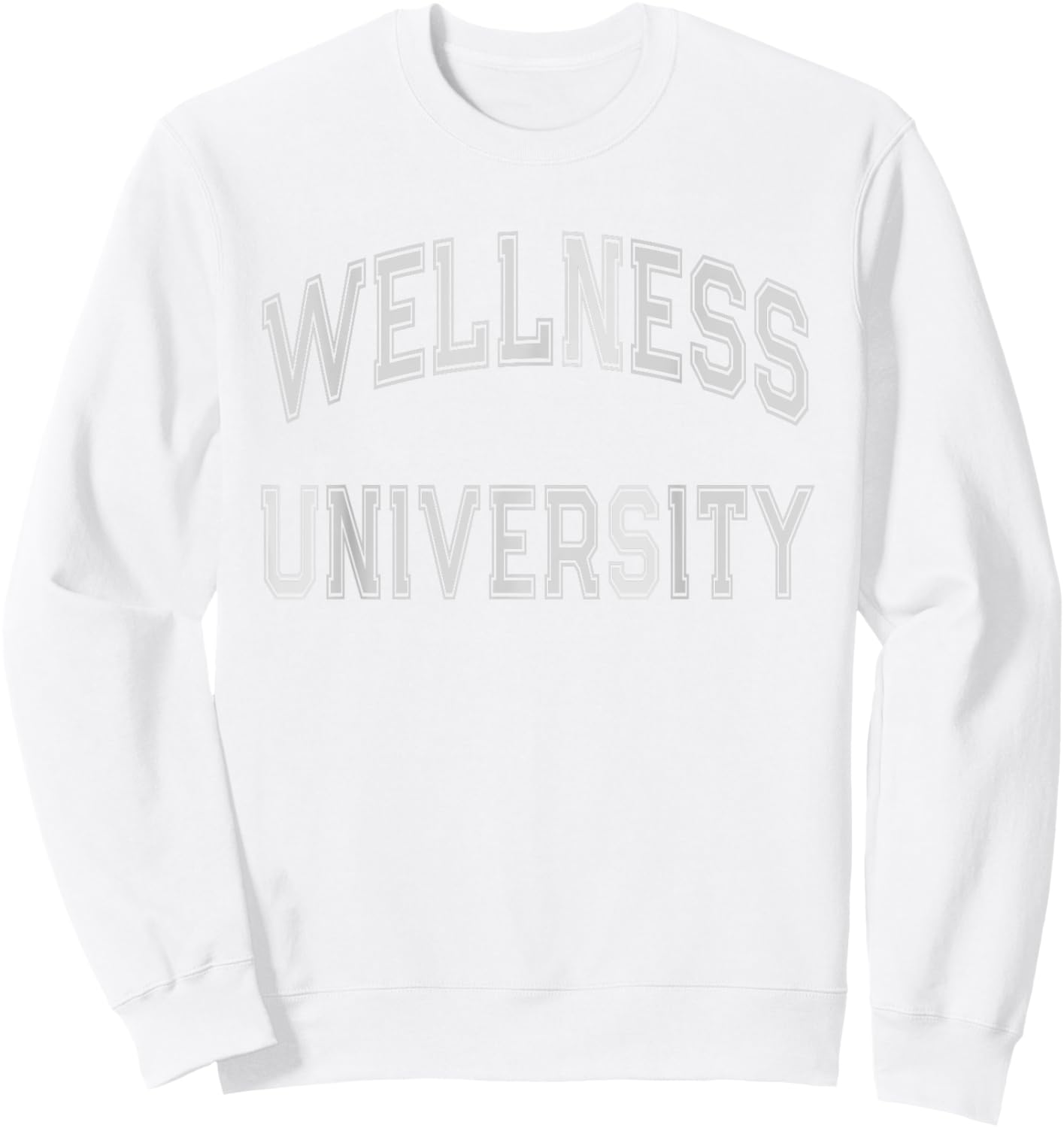 WELLNESS UNIVERSITY Squad Fitness Coach Gym Health Trainer Sweatshirt - Sweatshirt | White