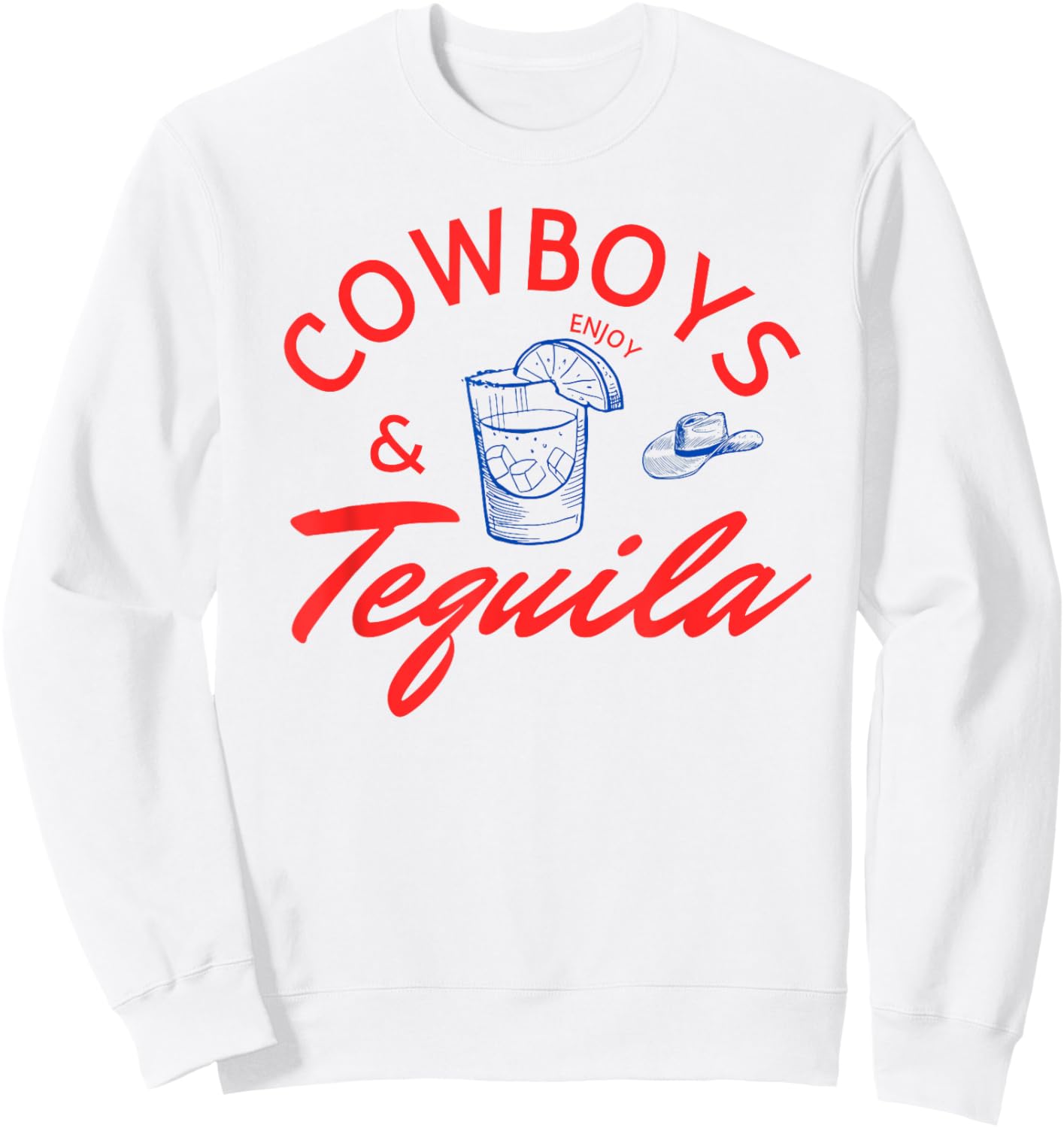 Western Cowgirl Women Country Music Cowboys And Tequila Sweatshirt - Sweatshirt | White