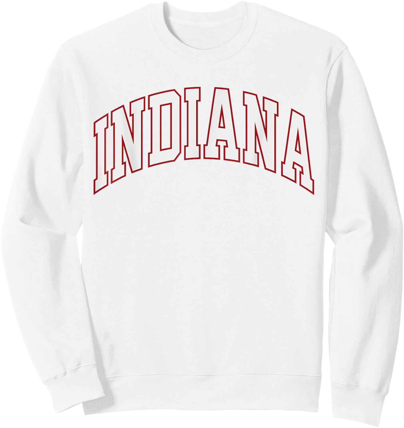 Retro Indiana Men Indiana Women Vintage Red White Souvenir Sweatshirt - Sweatshirt | White