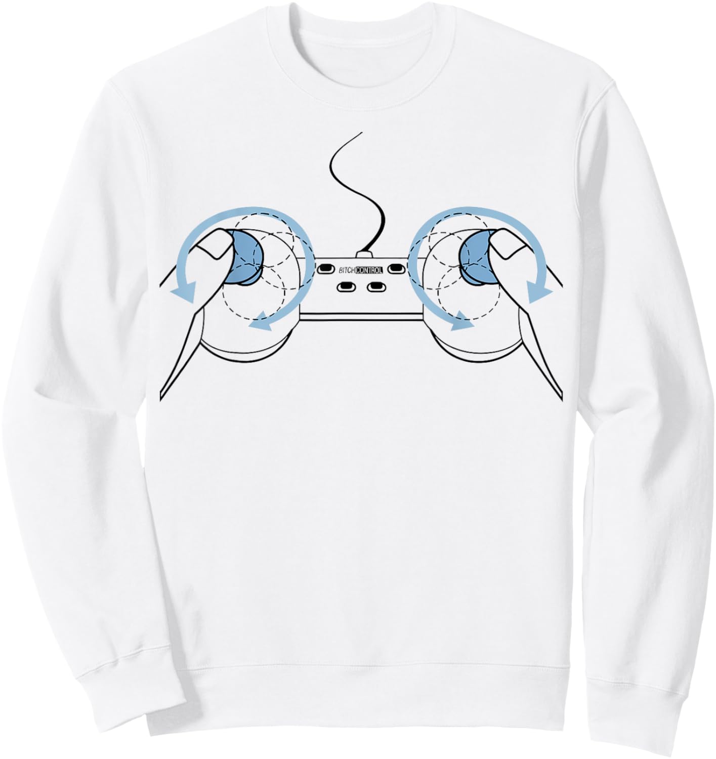 Boob Controller Fun Sweatshirt - Sweatshirt | White