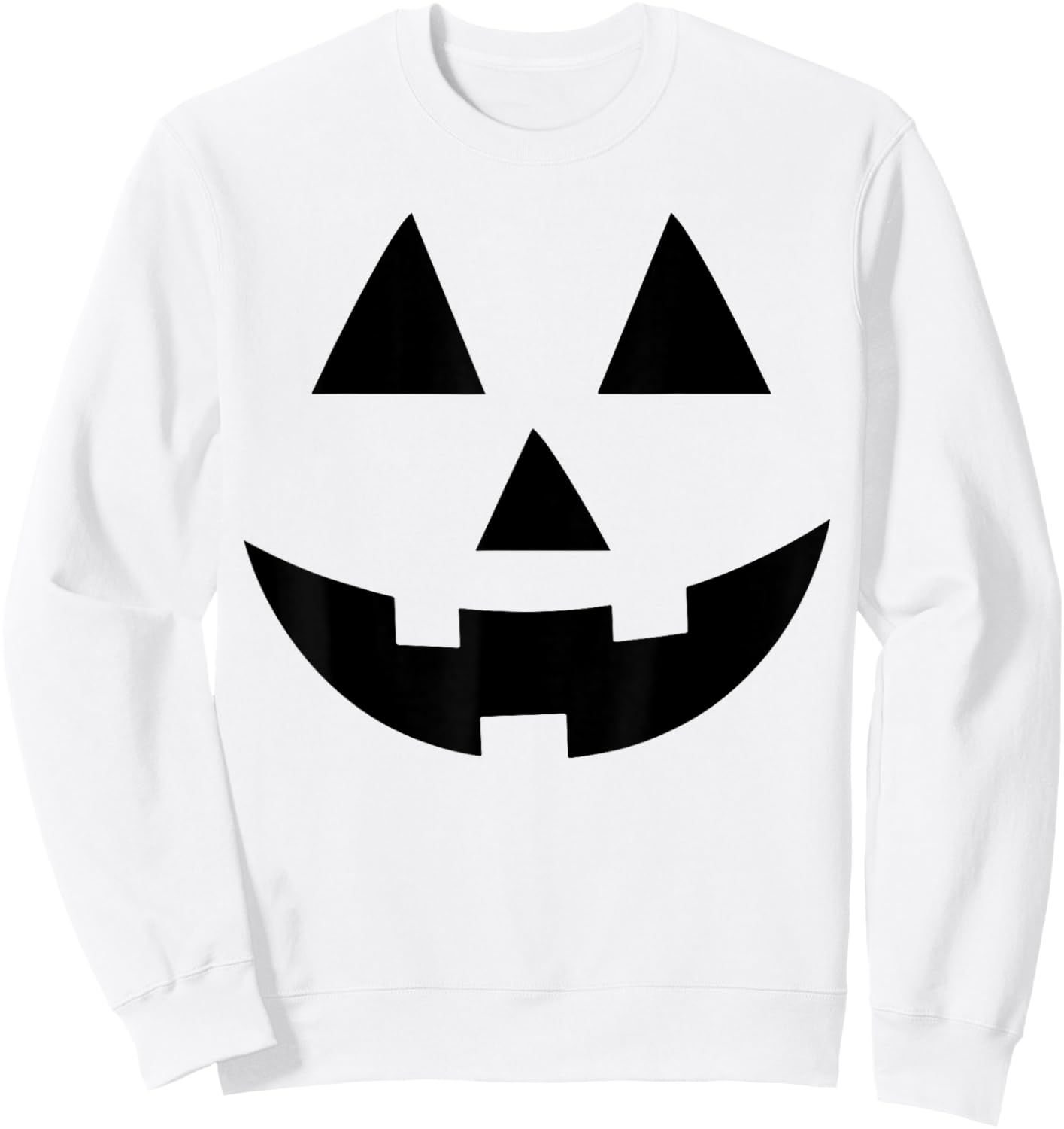 Vintage Pumpkin Face Jackolantern Jack O Lantern Halloween Sweatshirt - Sweatshirt | White