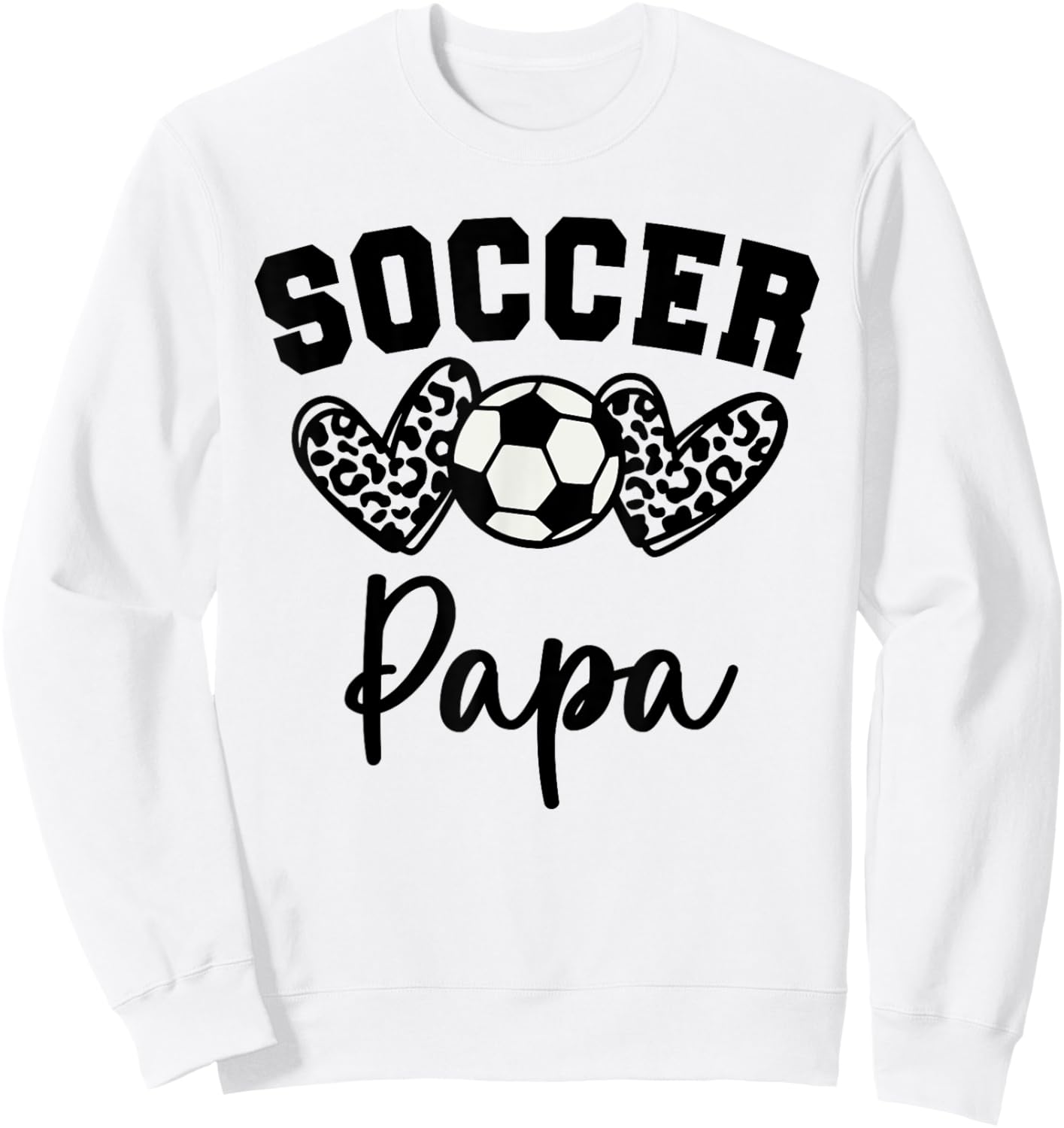 Soccer Papa Matching Family Soccer Sweatshirt - Sweatshirt | White