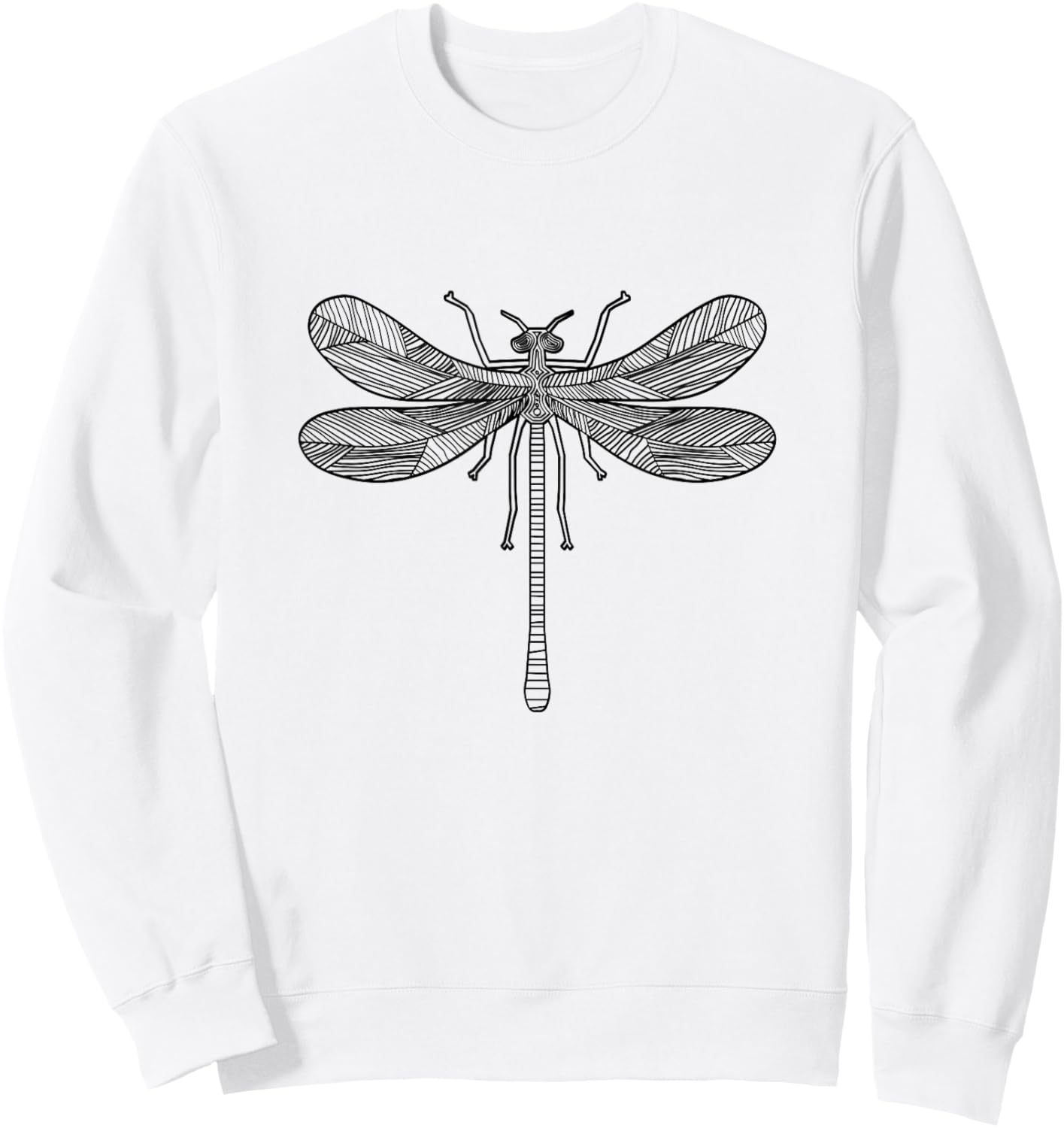 Dragonfly Silhouette Insect Lover Sweatshirt - Sweatshirt | White