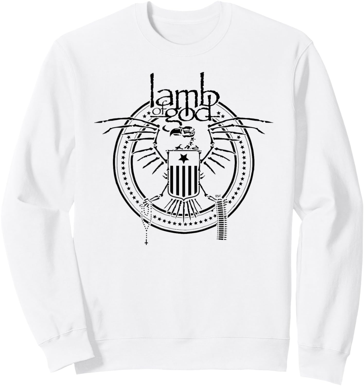 Lamb of God – Skeletal Eagle On White Sweatshirt - Sweatshirt | White