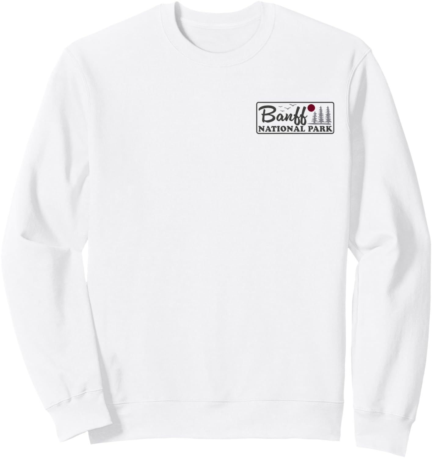 Banff National Park Canada Front and Back Sweatshirt - Sweatshirt | White