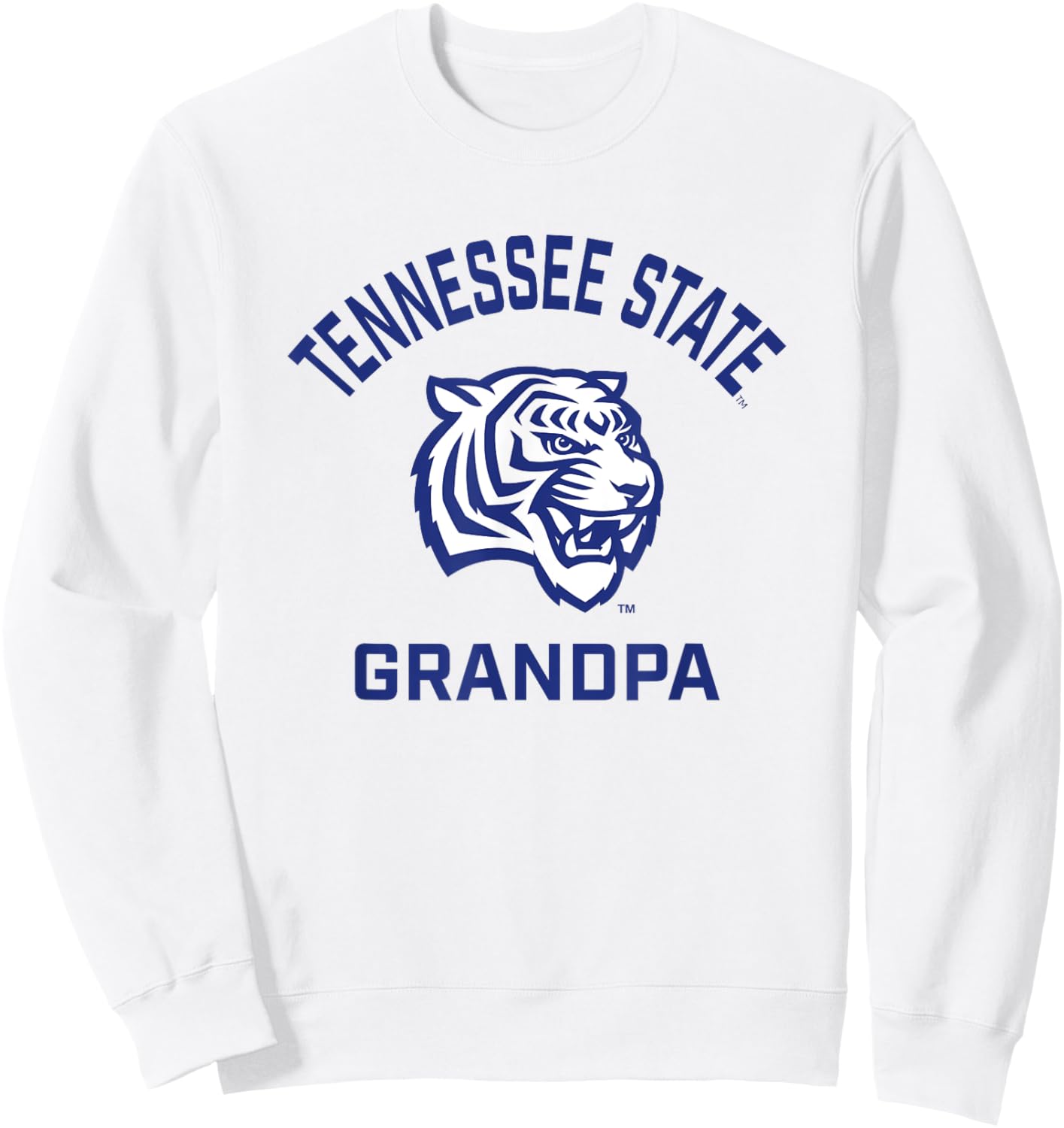 Tennessee State University TSU Tigers Arched Grandpa Sweatshirt - Sweatshirt | White
